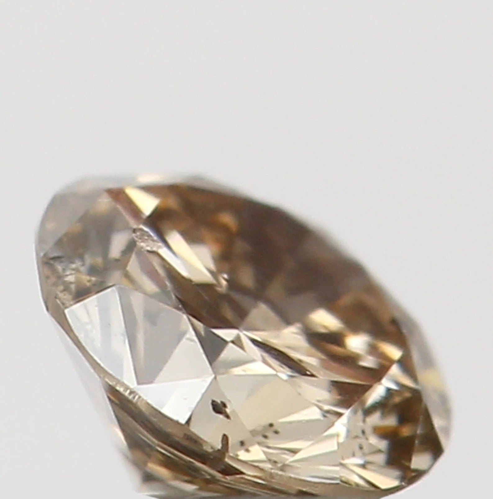 0.16 Ct Natural Loose Diamond Round Brown Color I1 Clarity 3.50 MM N7281