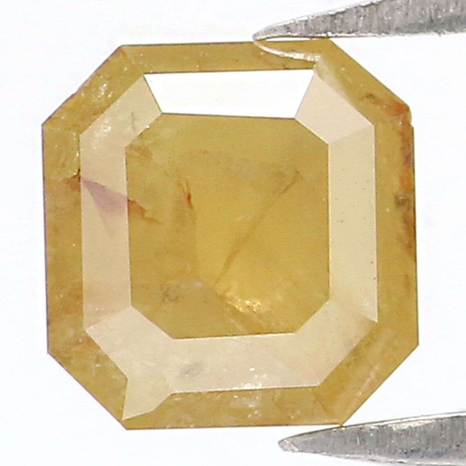 1.03 CT Natural Loose Radiant Shape Diamond Yellow Color Radiant Cut Diamond 5.35 MM Natural Loose Diamond Radiant Rose Cut Diamond NQ1957
