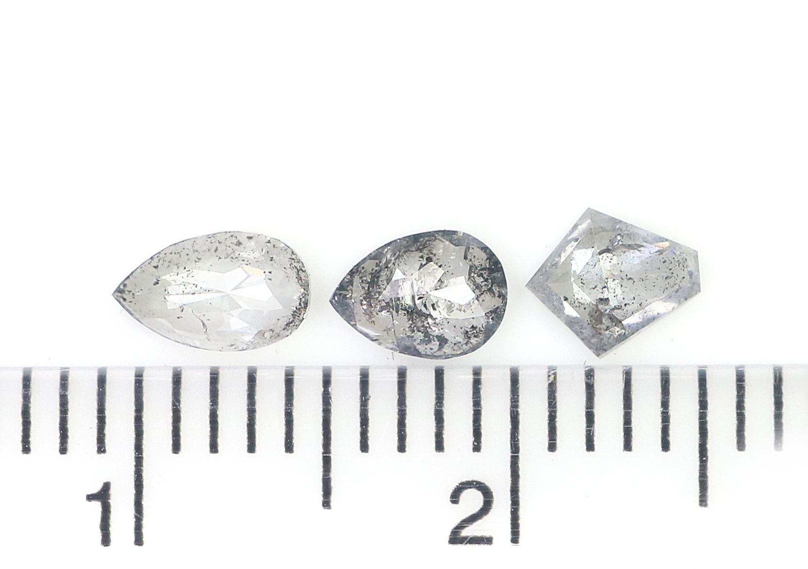 Natural Loose Mix Shape Salt And Pepper Diamond Black Grey Color 0.61 CT 4.65 MM Mix Shape Shape Rose Cut Diamond KDL1972