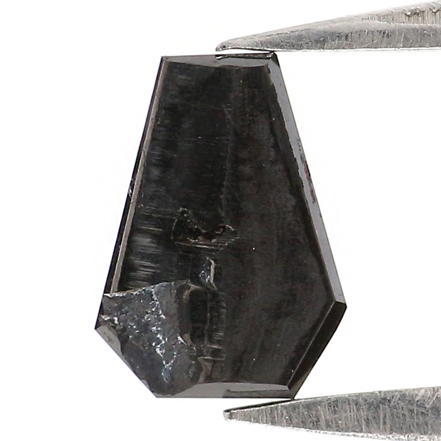 0.70 CT Natural Loose Coffin Shape Diamond Black Color Coffin Cut Diamond 7.10 MM Natural Loose Black Color Coffin Rose Cut Diamond KQ2716