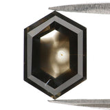 Natural Loose Hexagon Diamond, Hexagon Black Color Diamond, Natural Loose Diamond, Hexagon Rose Cut Diamond 2.93 CT Hexagon Shape KDL9635