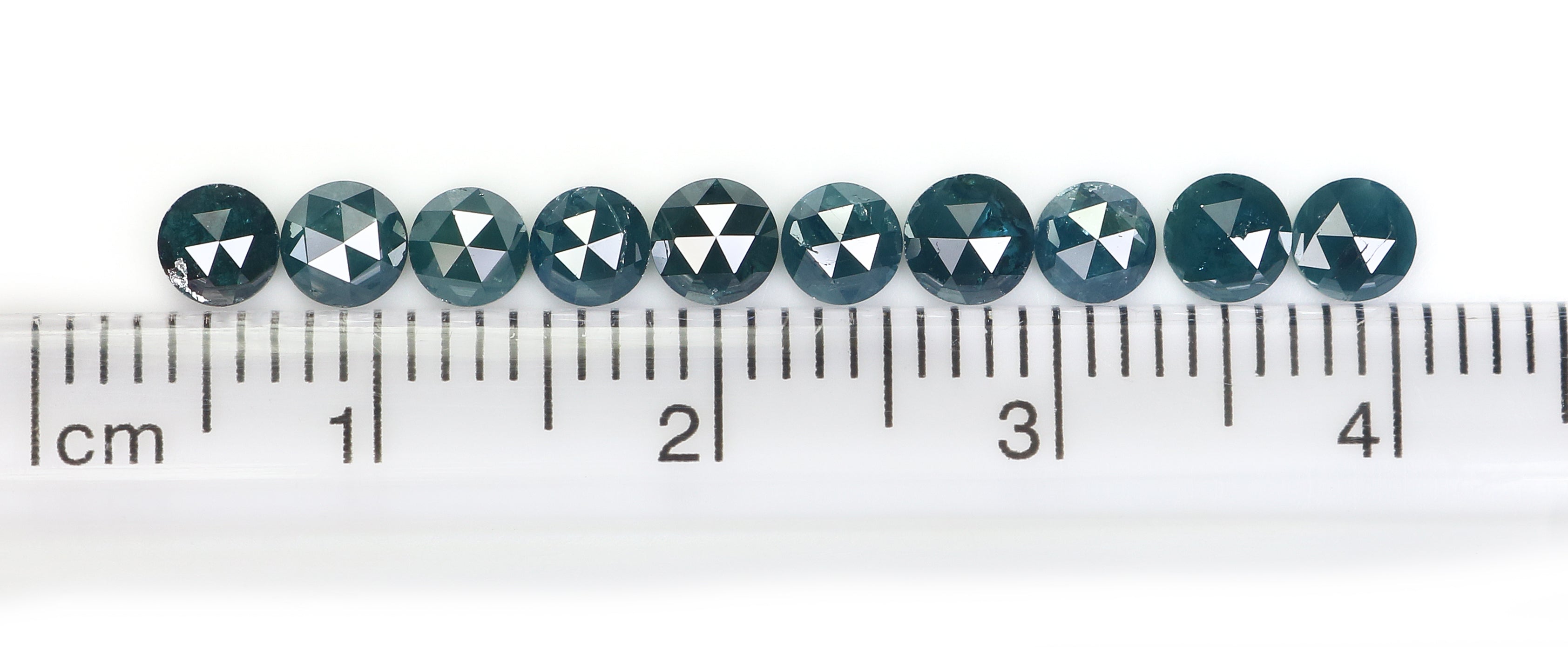 2.03 CT Natural Loose Round Rose Cut Diamond Blue Color Round Cut Diamond 3.55 MM Natural Loose Blue Diamond Round Rose Cut Diamond L2414