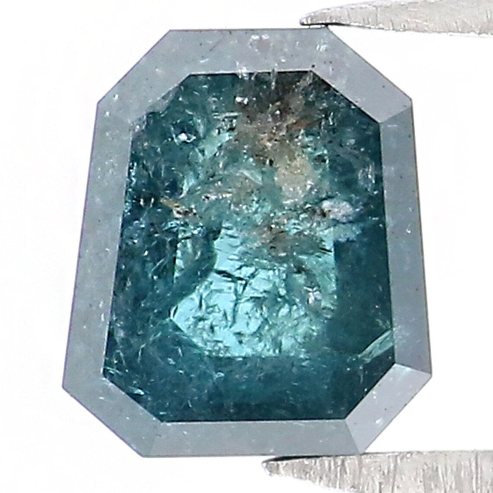 0.50 CT Natural Loose Diamond Emerald Shape Diamond Blue Color Emerald Diamond 5.30 MM Natural Loose Diamond Emerald Rose Cut Diamond NQ9400