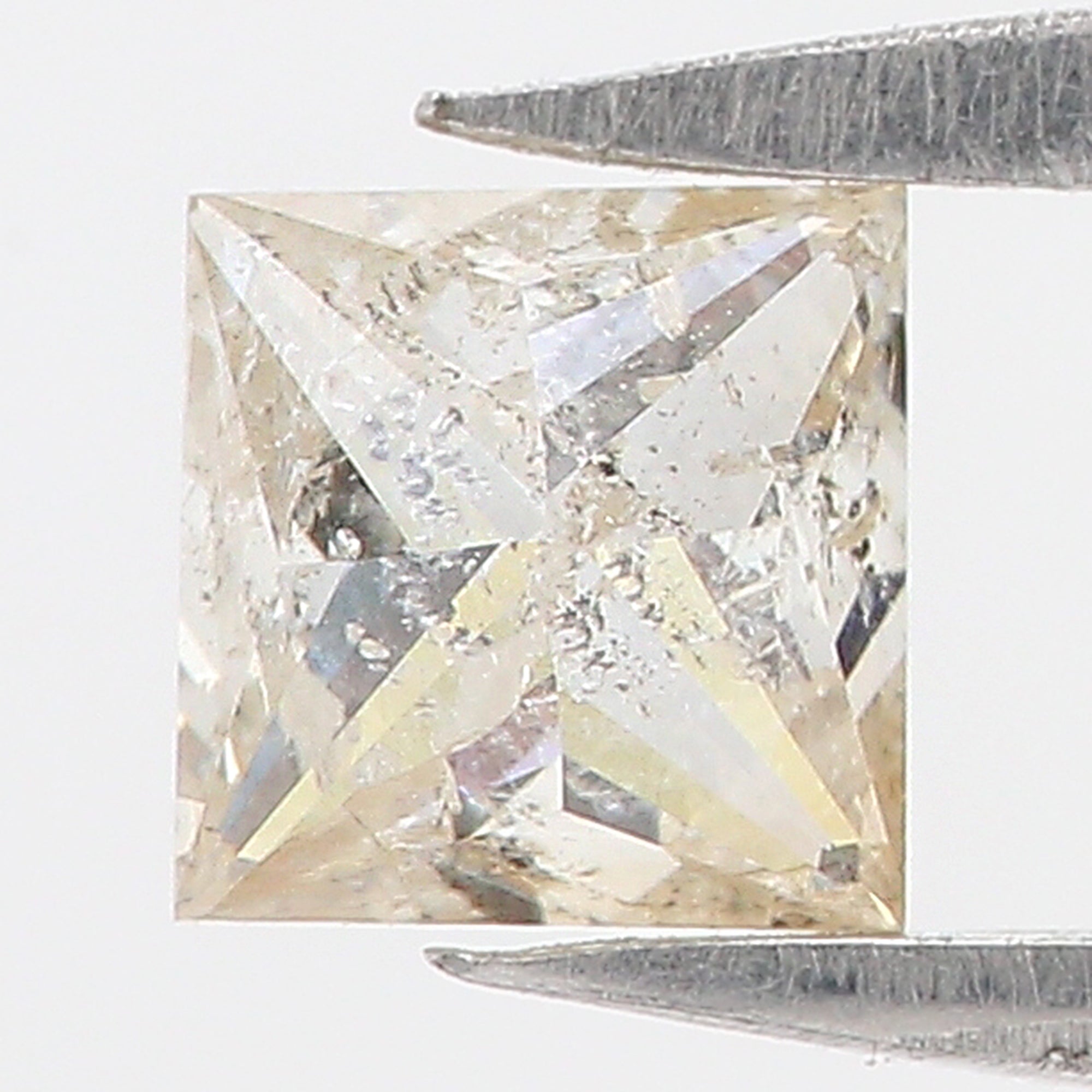 0.64 Ct Natural Loose Princess Shape Diamond Grey Color Princess Diamond 4.70 MM Natural Grey Diamond Princess Brilliant Cut Diamond QL9688