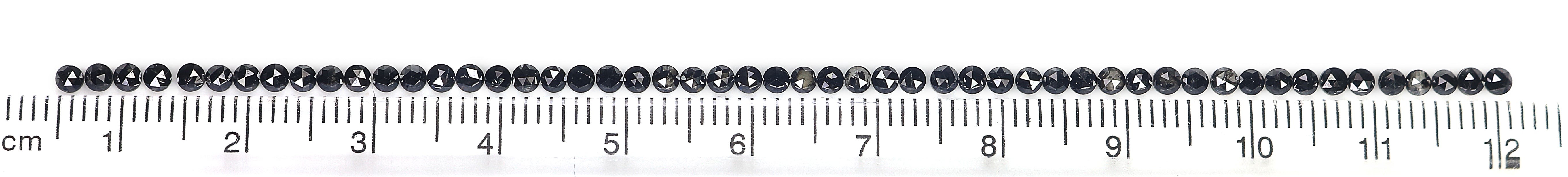 2.73 CT Natural Loose Round Rose Cut Diamond Black Color Round Shape Diamond 2.10 MM Natural Loose Black Color Round Rose Cut Diamond LQ1849