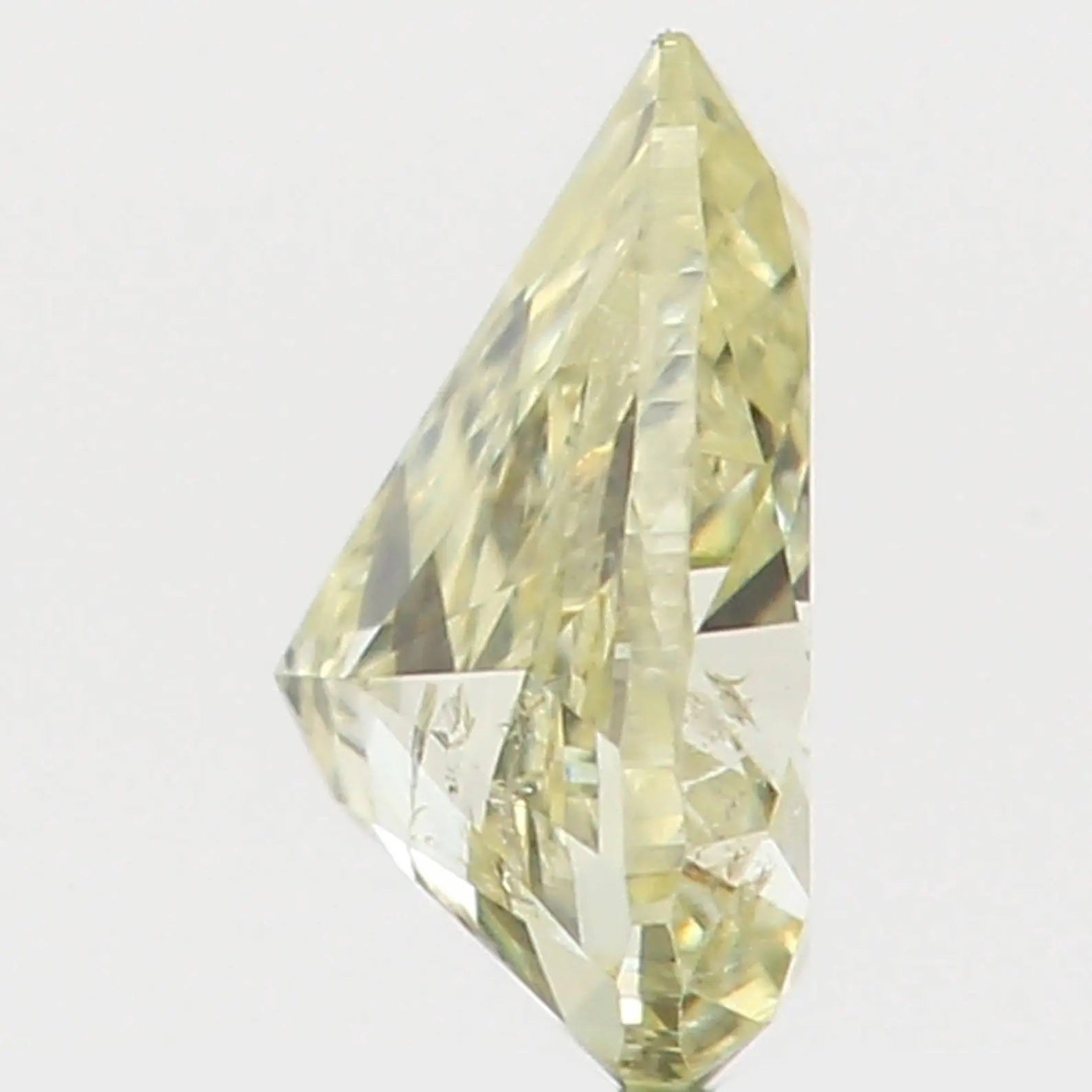 0.15 Ct Natural Loose Diamond Pear Yellow Color I2 Clarity 4.00 MM N7418