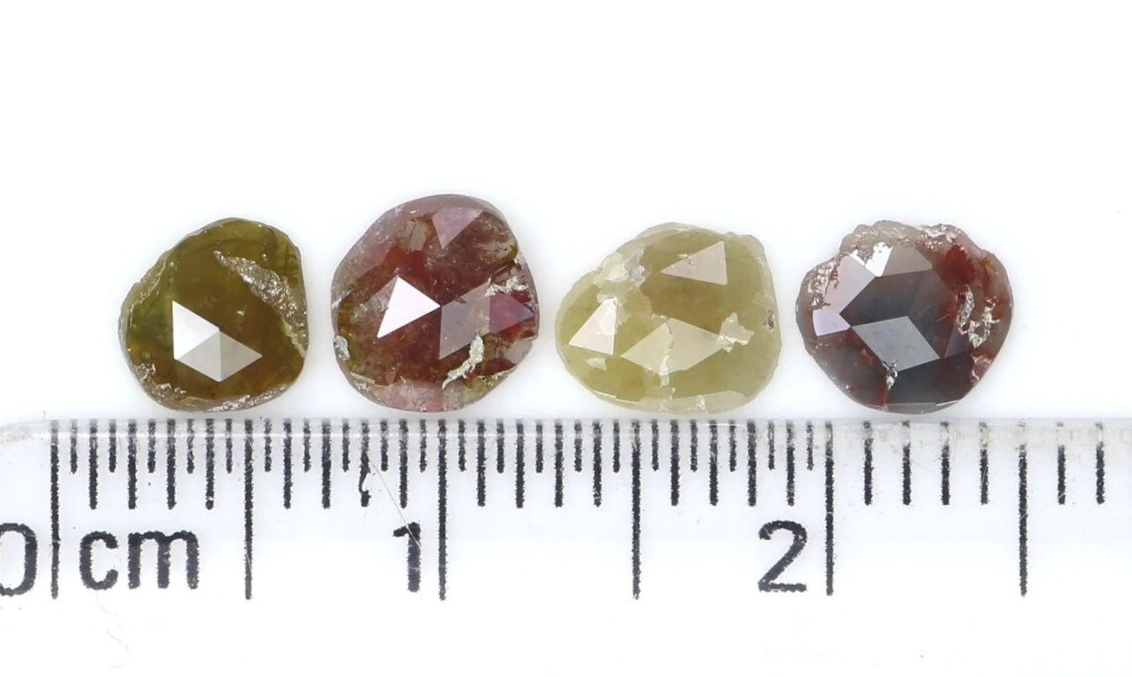 1.51 CT Natural Loose Slice Shape Diamond Mix Color Irregular Cut Diamond 5.40 MM Natural Diamond Mix Color Slice Rose Cut Diamond NQ2134