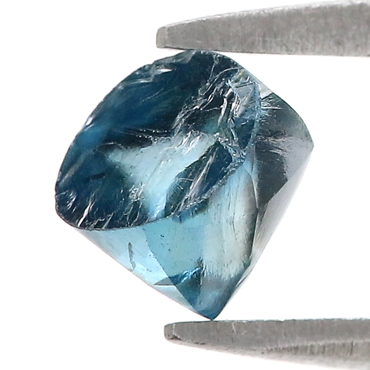 1.11 CT Natural Loose Rough Shape Diamond Blue Color Rough Cut Diamond 5.55 MM Natural Loose Blue Diamond Rough Irregular Cut Diamond L3412oose Blue Diamond Rough Crystal Diamond L3412