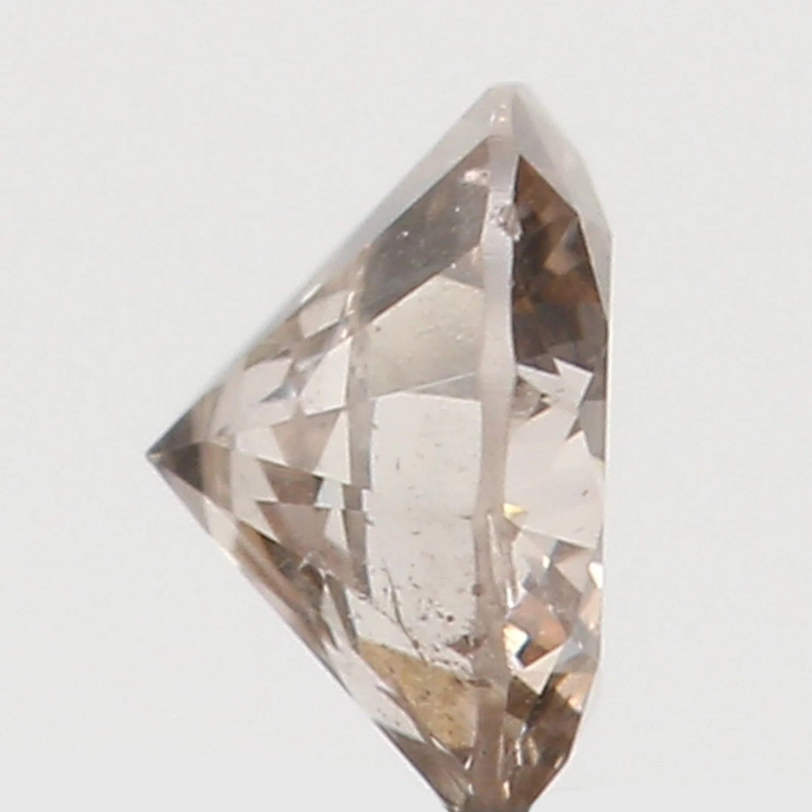 0.126 Ct Natural Loose Round Shape Diamond Brown Color Round Cut Diamond 3.20 MM Natural Loose Diamond Round Brilliant Cut Diamond N7834