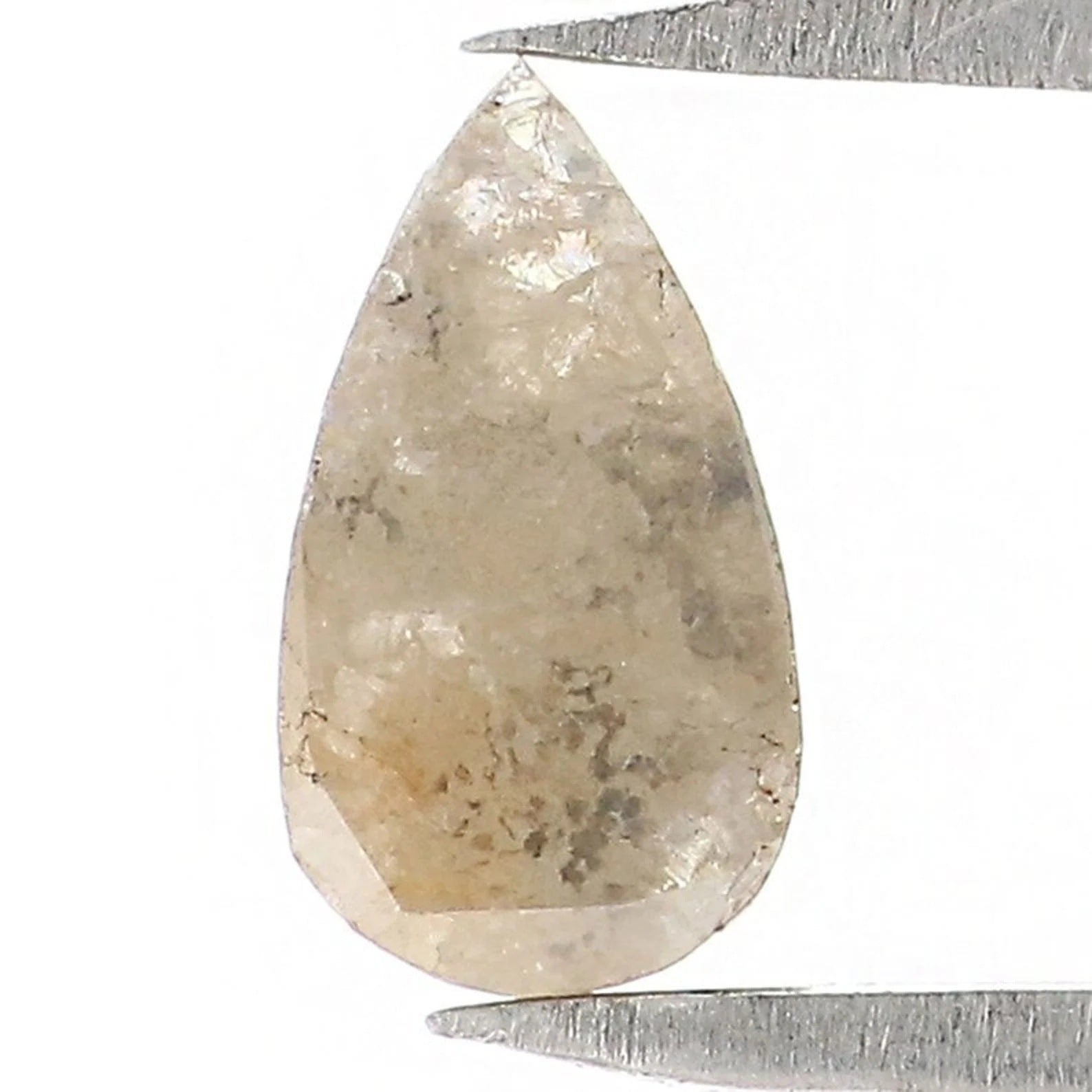 0.65 CT Natural Loose Pear Shape Diamond Grey Color Pear Cut Diamond 6.90 MM Natural Loose Diamond Grey Color Pear Rose Cut Diamond NQ8445