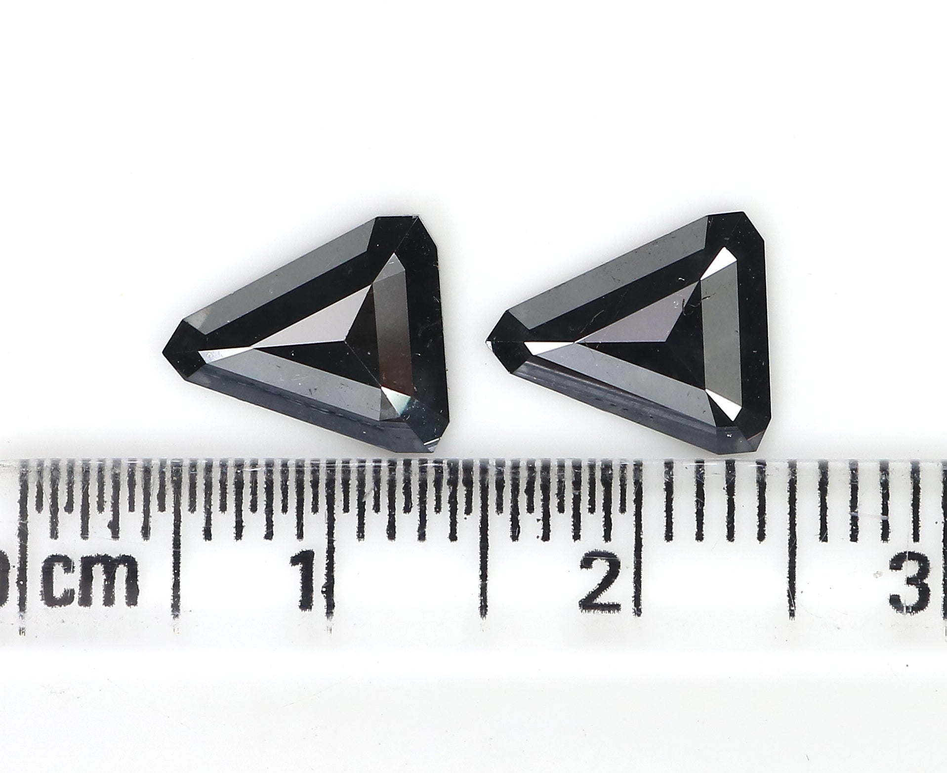 2.27 Ct Natural Loose Triangle Shape Pair Diamond Black Color Diamond 9.25 MM Natural Triangle Diamond Triangle Cut Pair Diamond LQ3039