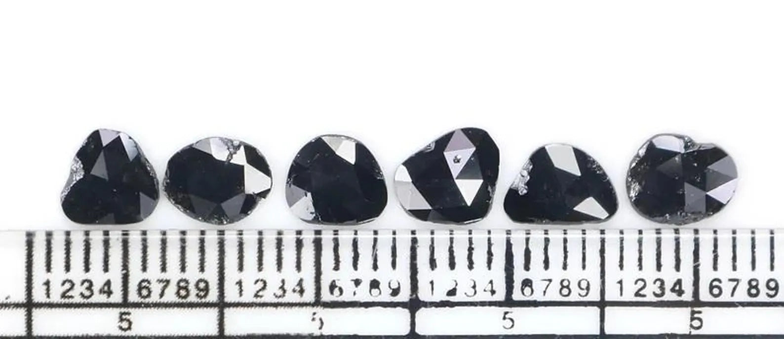 1.58 CT Natural Loose Slice Shape Diamond Black Color Irregular Diamond 6.15 MM Natural Diamond Black Color Slice Rose Cut Diamond NQ2190