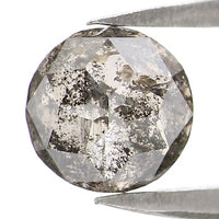 Natural Loose Round Rose Cut Diamond, Salt And Pepper Round Diamond, Natural Loose Diamond, Rose Cut Diamond, 1.09 CT Round Shape L2965