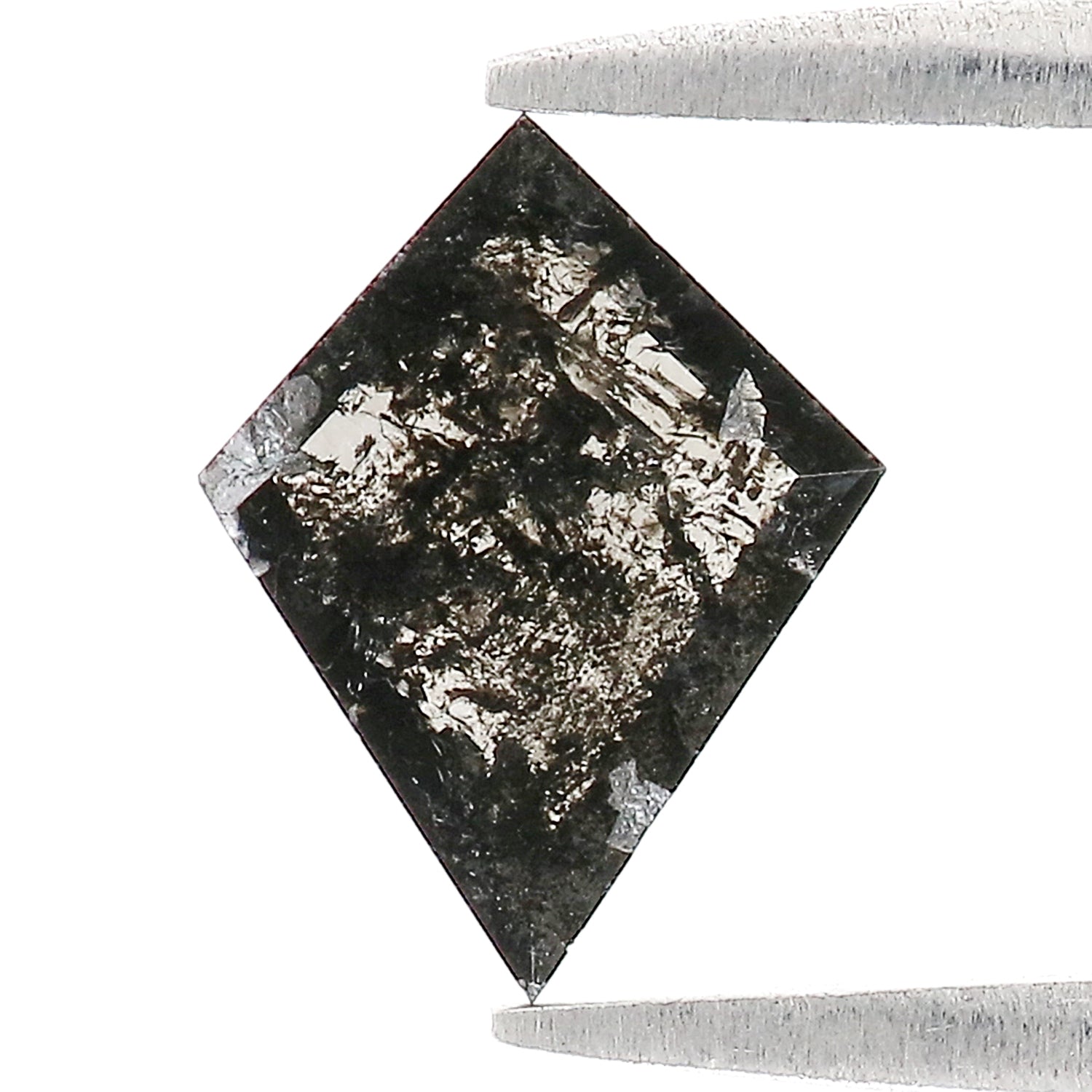 0.62 CT Natural Loose Kite Shape Diamond Salt And Pepper Kite Diamond 9.80 MM Natural Black Grey Color Diamond Kite Rose Cut Diamond N2601