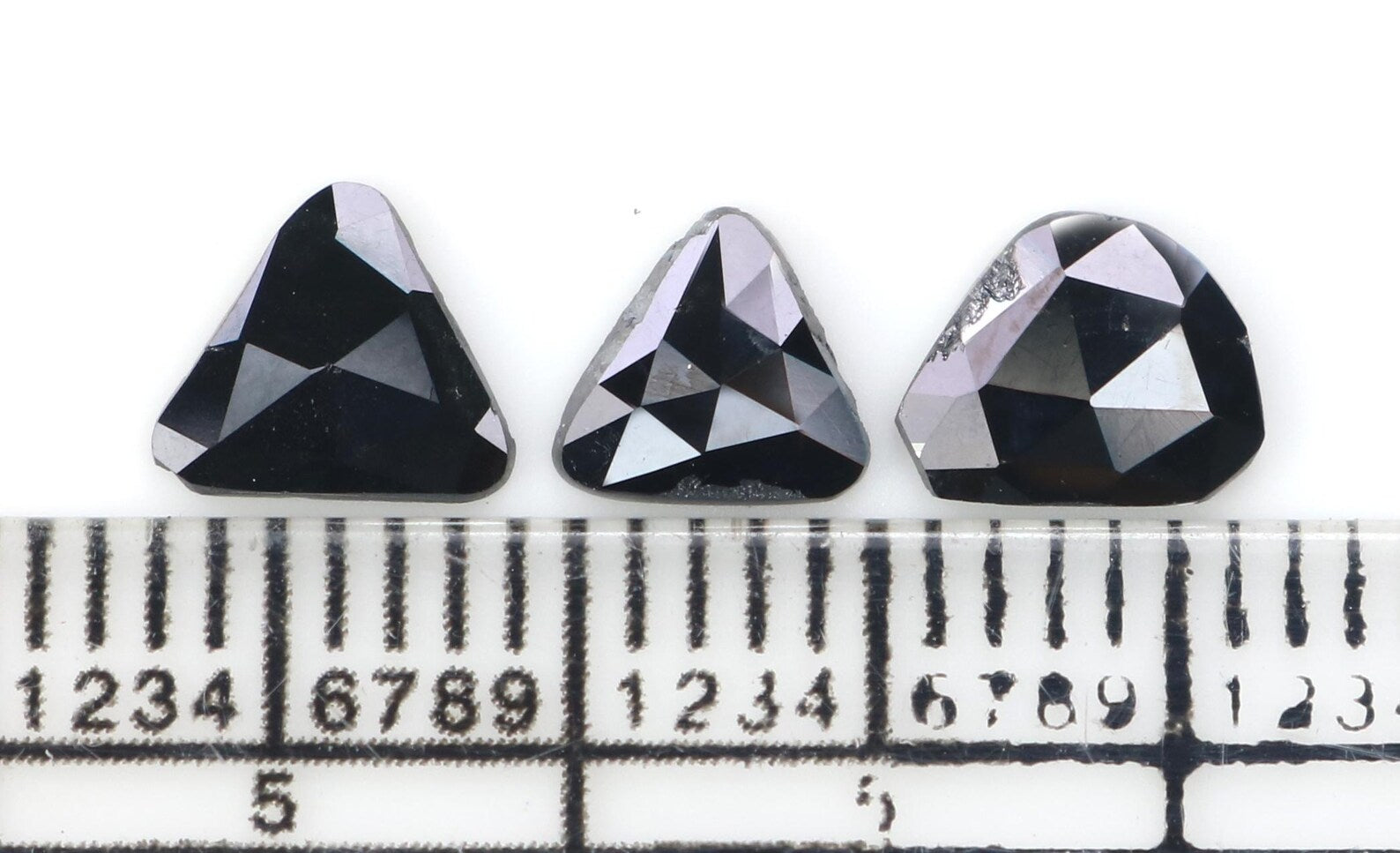 0.88 CT Natural Loose Slice Shape Diamond Black Color Slice Cut Diamond 6.10 MM Natural Loose Black Color Slice Rose Cut Diamond NQ2263