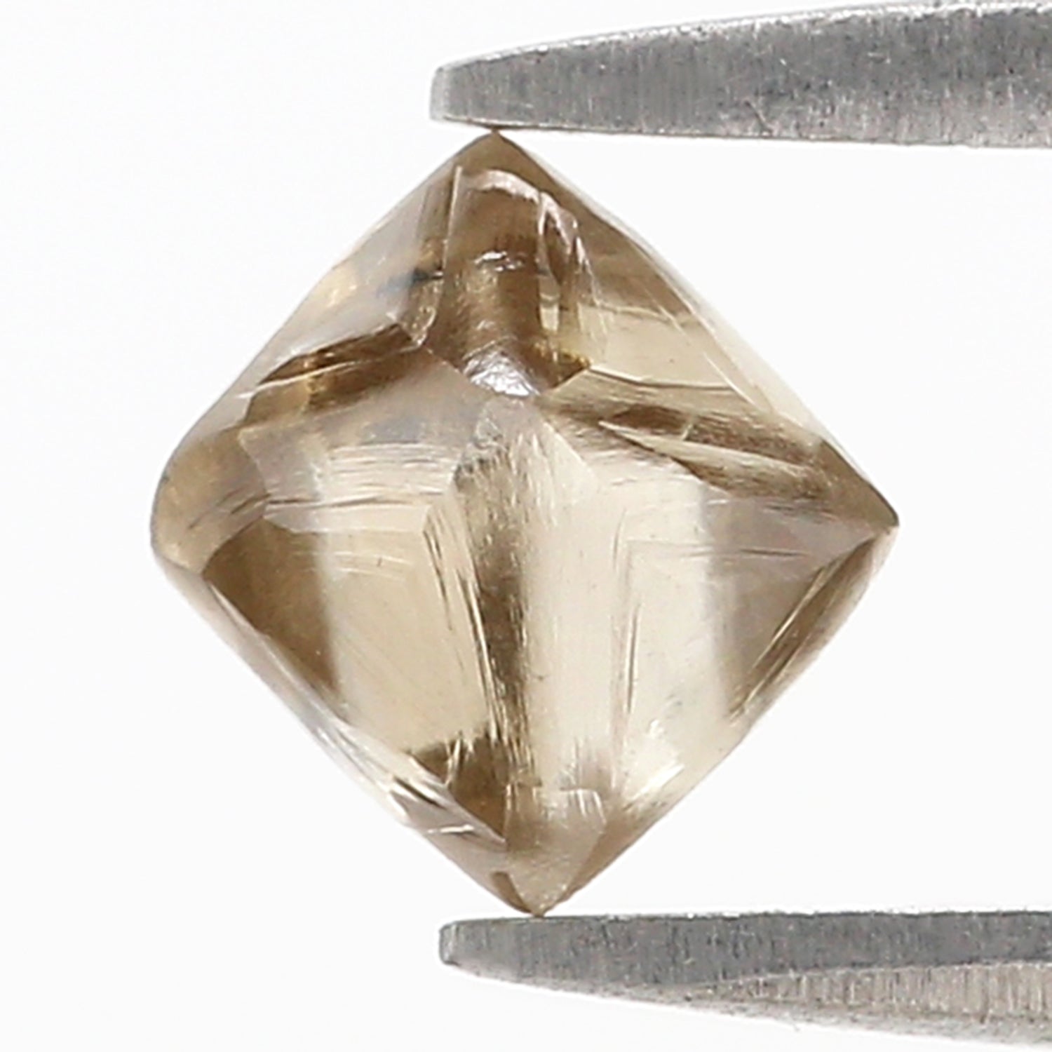1.53 CT Natural Loose Rough Shape Diamond Brown Color Irregular Cut Diamond 6.95 MM Natural Loose Brown Color Rough UnCut Diamond L3534
