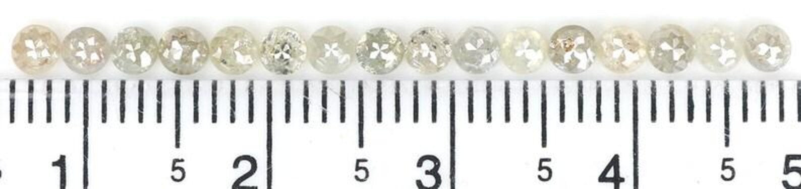 1.68 CT Natural Loose Round Shape Diamond Grey Color Round Diamond 2.60 MM Natural Loose Diamond Grey Color Round Rose Cut Diamond NQ7145