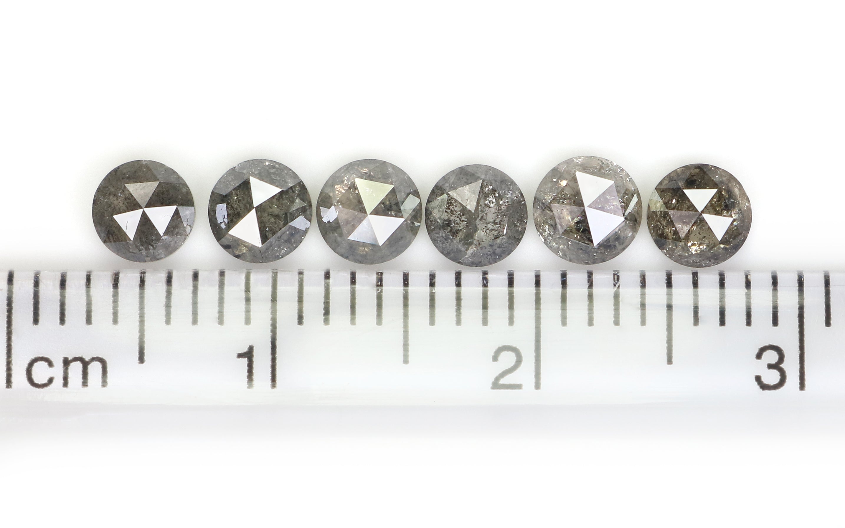 1.81 CT Natural Loose Round Shape Diamond Salt And Pepper Round Cut Diamond 3.90 MM Natural Black Grey Color Round Rose Cut Diamond NQ2060