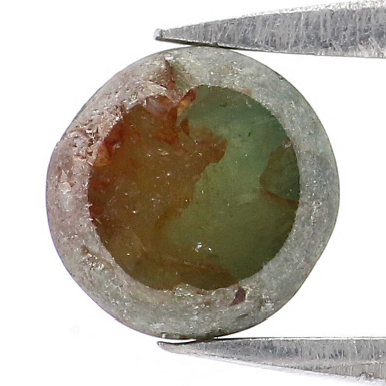 1.08 CT Natural Loose Round Diamond Dark Green Color Round Cut Diamond 5.50 MM Natural Diamond Dark Green Color Round Rose Diamond NQ7781