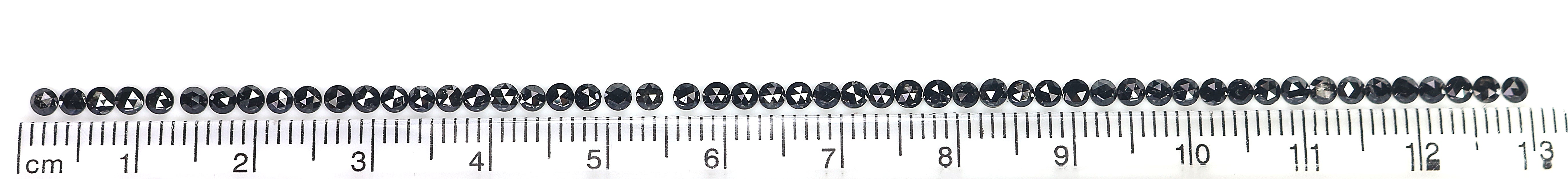 2.93 CT Natural Loose Round Rose Cut Diamond Black Color Round Shape Diamond 2.30 MM Natural Loose Black Color Round Rose Cut Diamond LQ1798