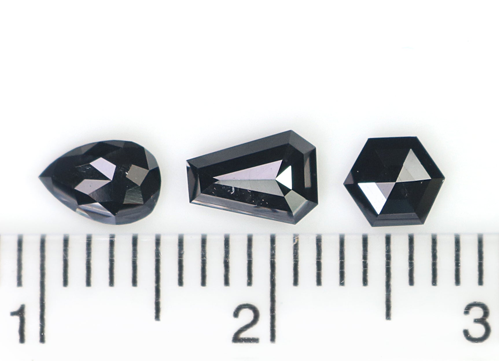 0.86 CT Natural Loose Mix Shape Diamond Black Color Mix Shape Diamond 5.35 MM Natural Loose Diamond Black Mix Shape Rose Cut Diamond N2266