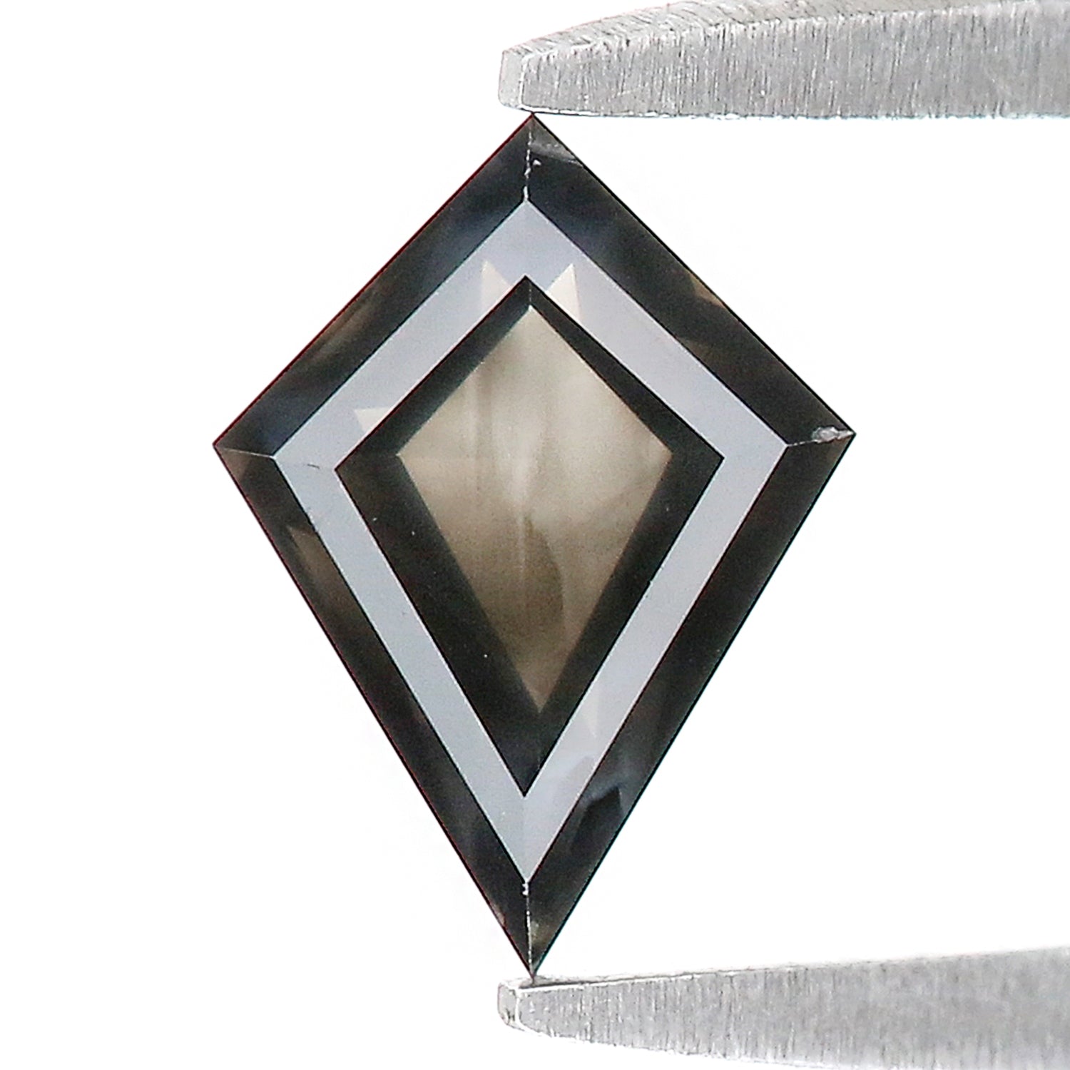 0.58 CT Natural Loose Kite Shape Diamond Black Color Kite Cut Diamond 7.30 MM Natural Loose Grey Color Diamond Kite Rose Cut Diamond L3456