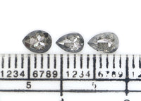 Natural Loose Pear Diamond, Salt And Pepper Diamond, Natural Loose Diamond, Pear Rose Cut Diamond, Pear Diamond 0.60 CT Pear Shape L2882