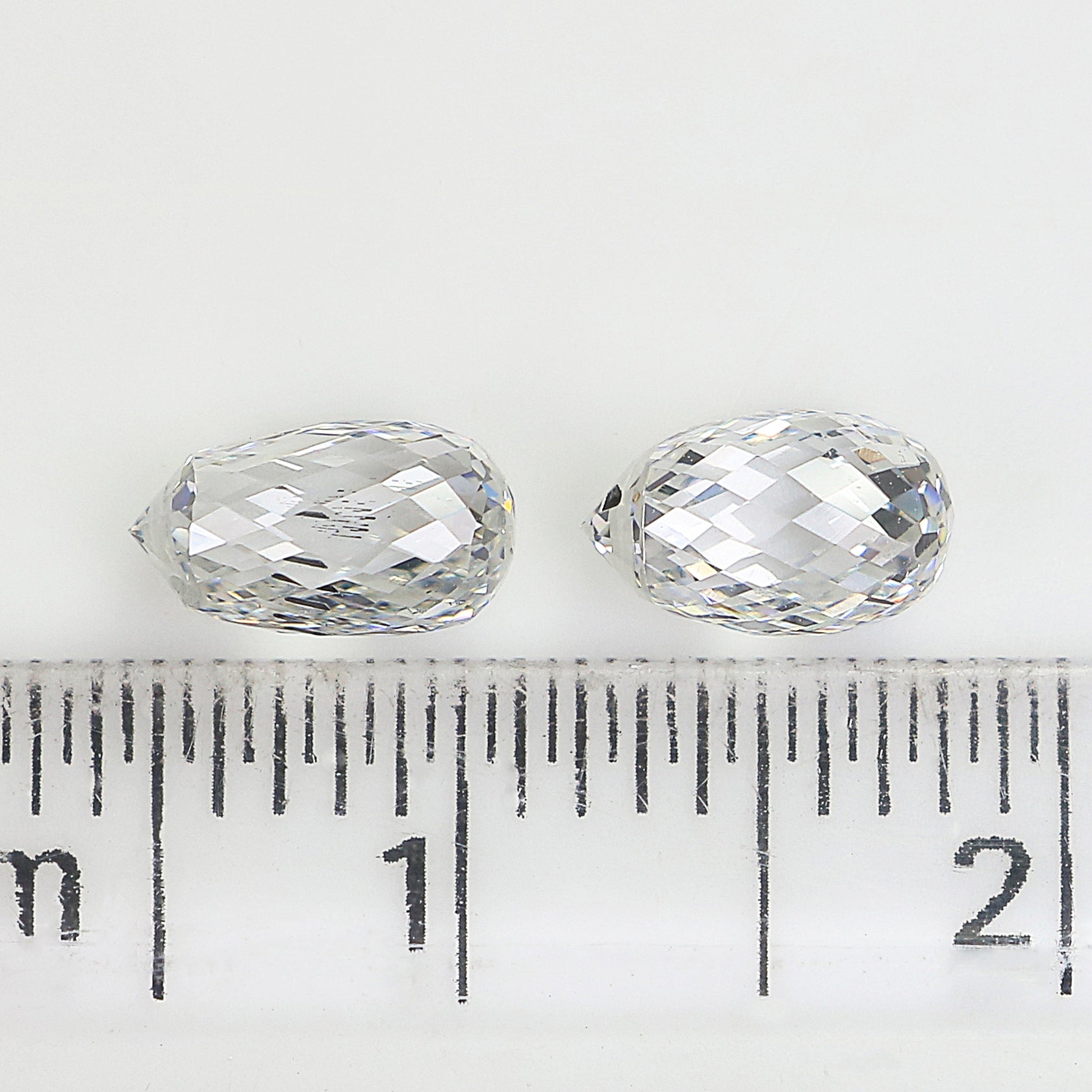1.44 CT Lab Grown Briolette Cut White - F Color VS Clarity Diamond Lab Grown CVD Diamond Lab Created Diamond Drop Rose Cut Diamond L3303