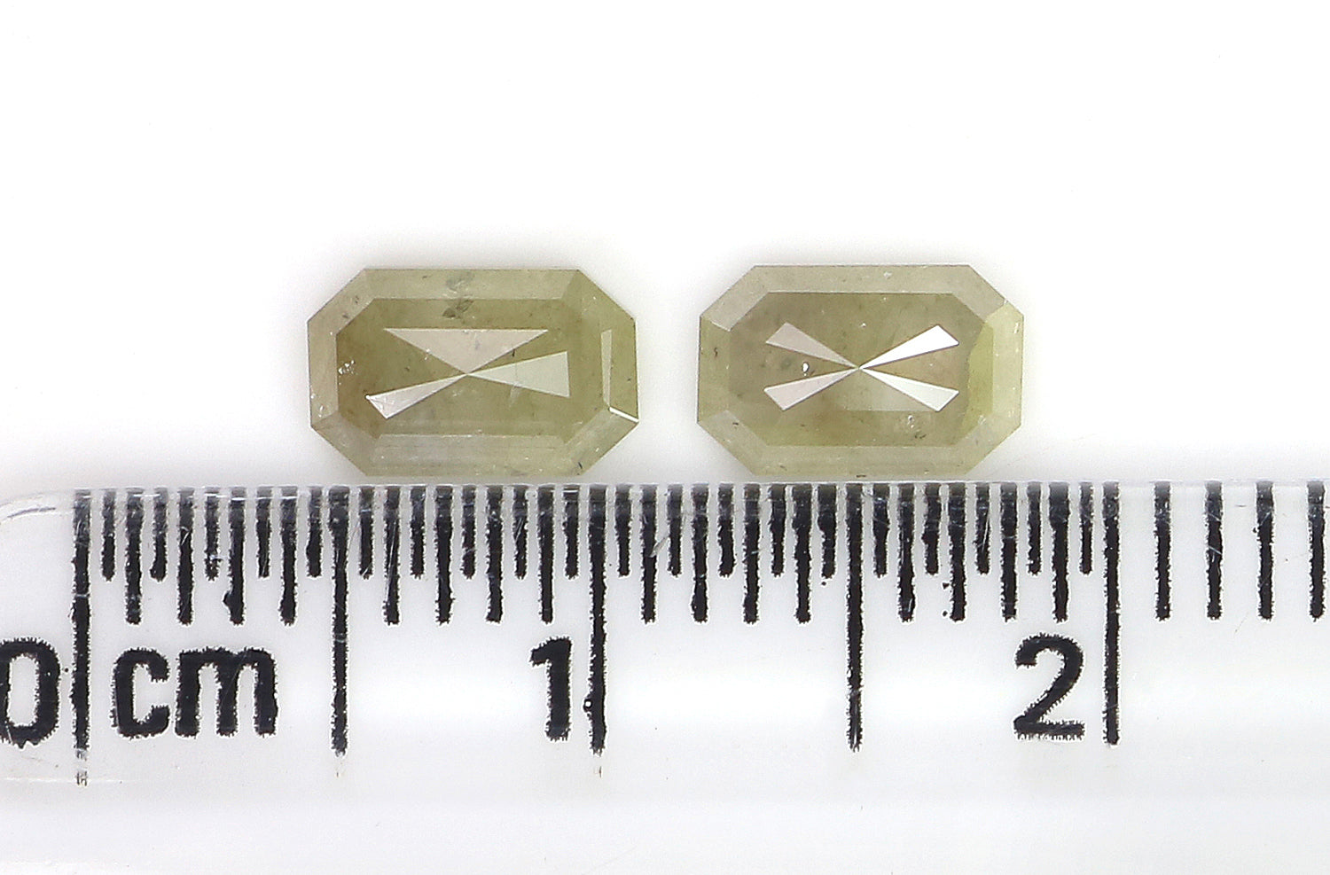 1.12 CT Natural Loose Emerald Pair Diamond Grey Color Diamond 6.40 MM Natural Loose Diamond Emerald Diamond Emerald Cut Pair Diamond KQ2720