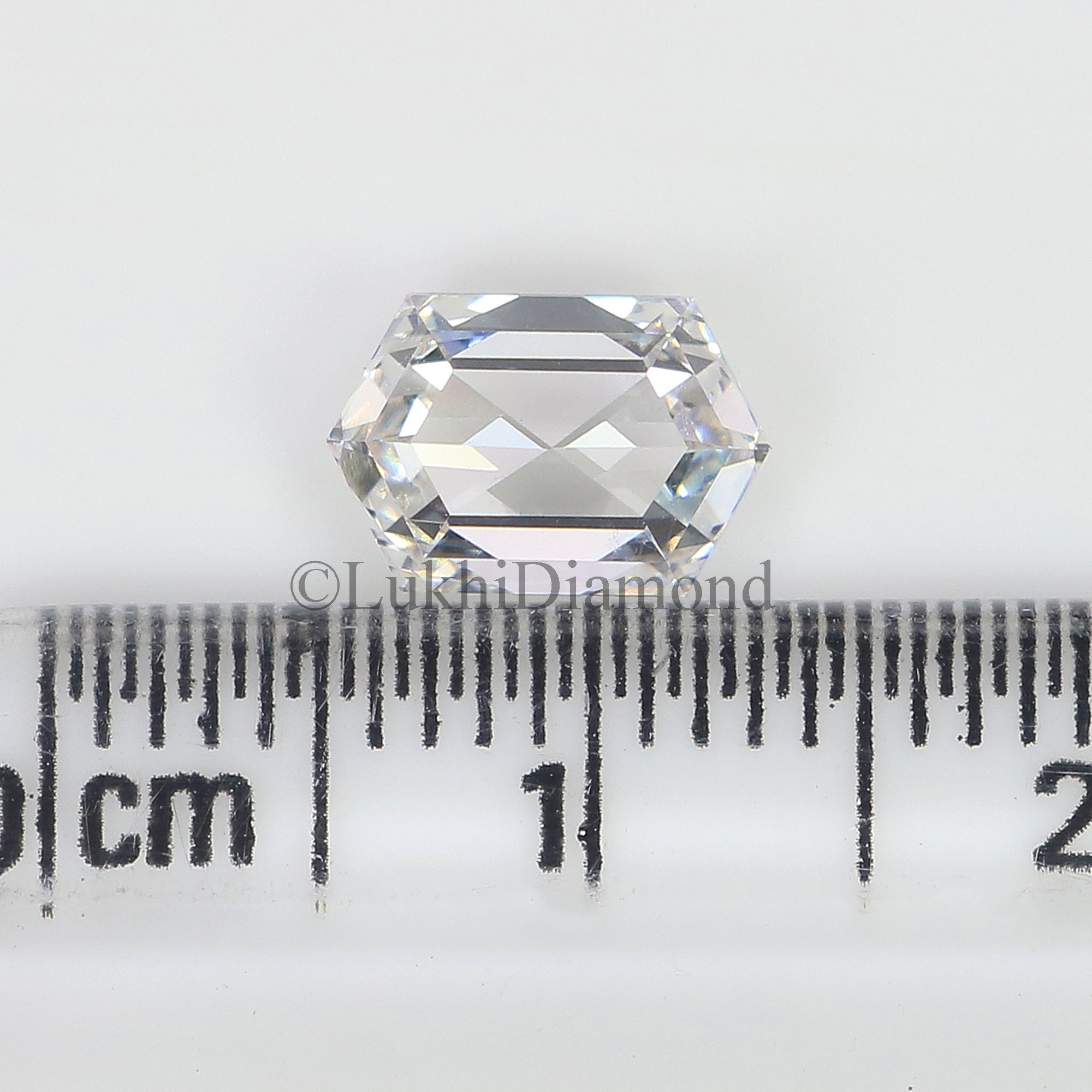 1.49 CT IGI Certified Hexagonal Modified Step Cut Diamond White - F Color VS1 Clarity Lab Grown Diamond Lab Created Hexagon CVD Diamond Q176
