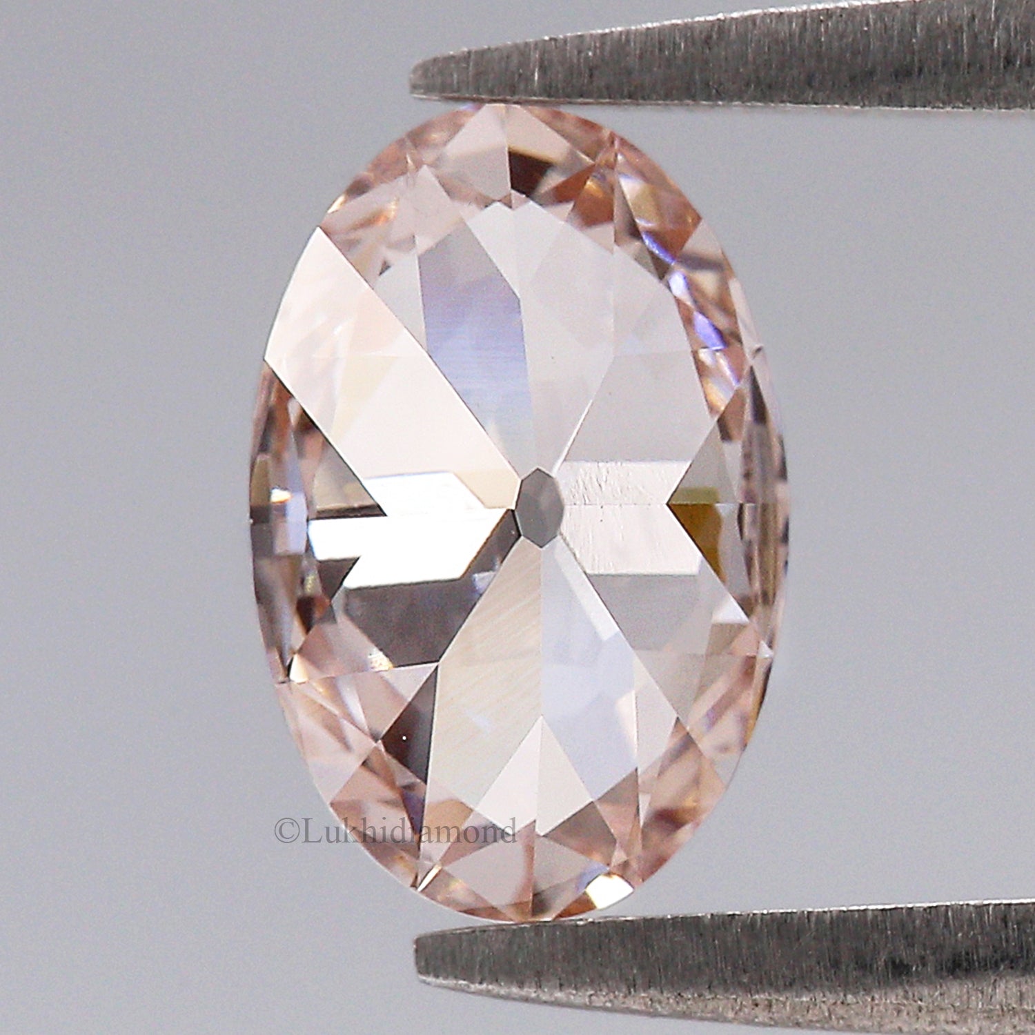 1.26 CT IGI Certified Oval Old European Cut Diamond Fancy Intense Pink Color VVS2 Clarity Lab Grown Diamond Lab Created CVD Diamond L3576