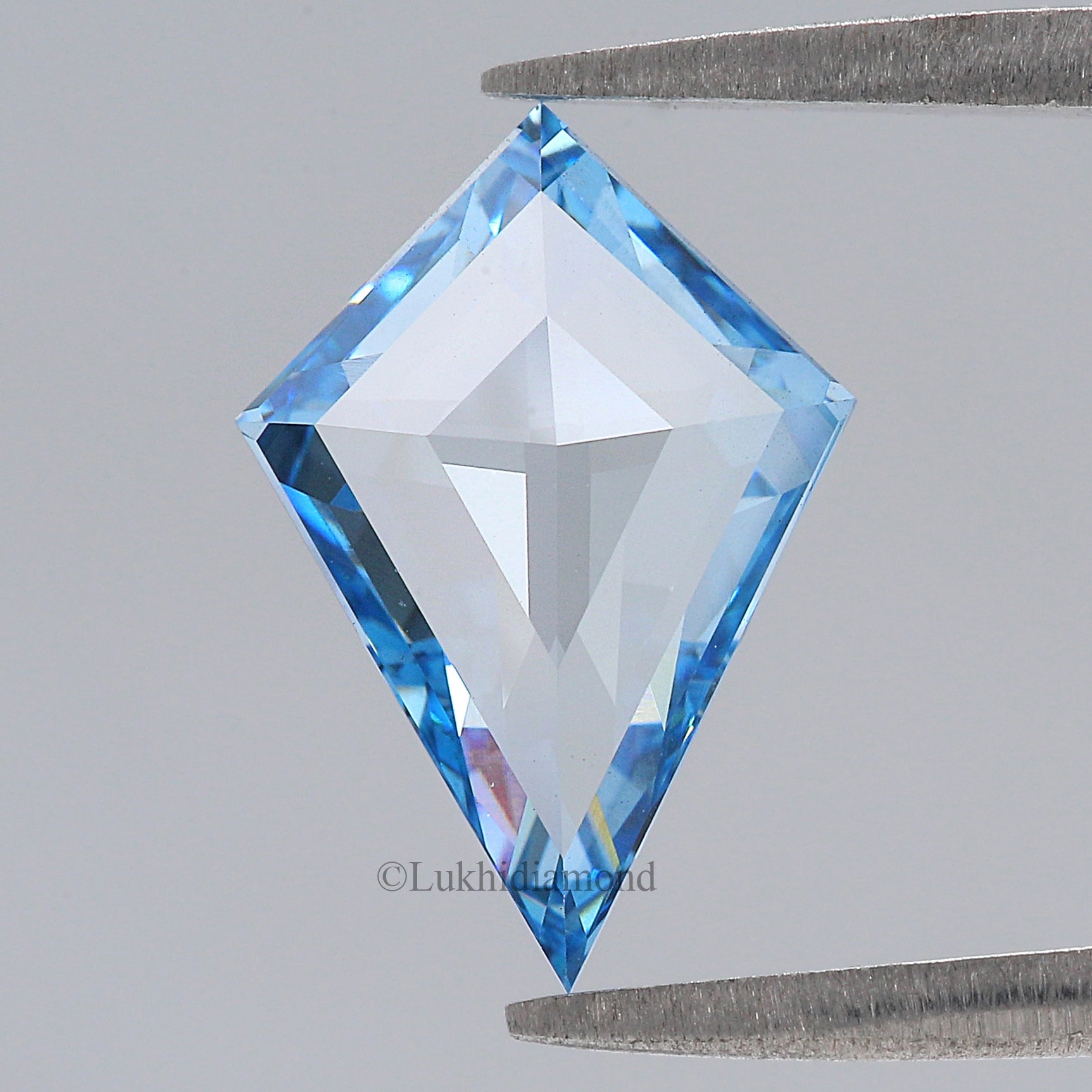 1.91 CT IGI Certified Kite Step Cut Diamond Fancy Intense Blue Color VS2 Clarity Lab Grown Diamond Lab Created Kite Cut CVD Diamond L3284