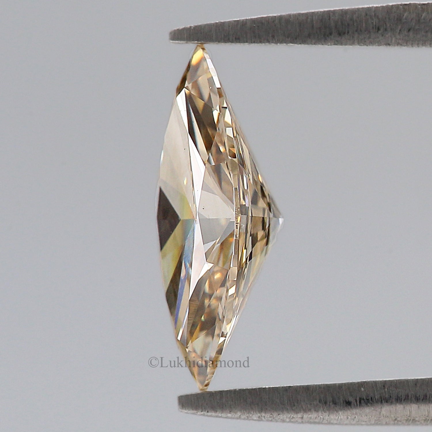 1.25 CT IGI Certified Marquise Brilliant Cut Fancy Brownish Yellow Color VVS2 Clarity Lab Grown CVD Diamond Lab Created Diamond L3452