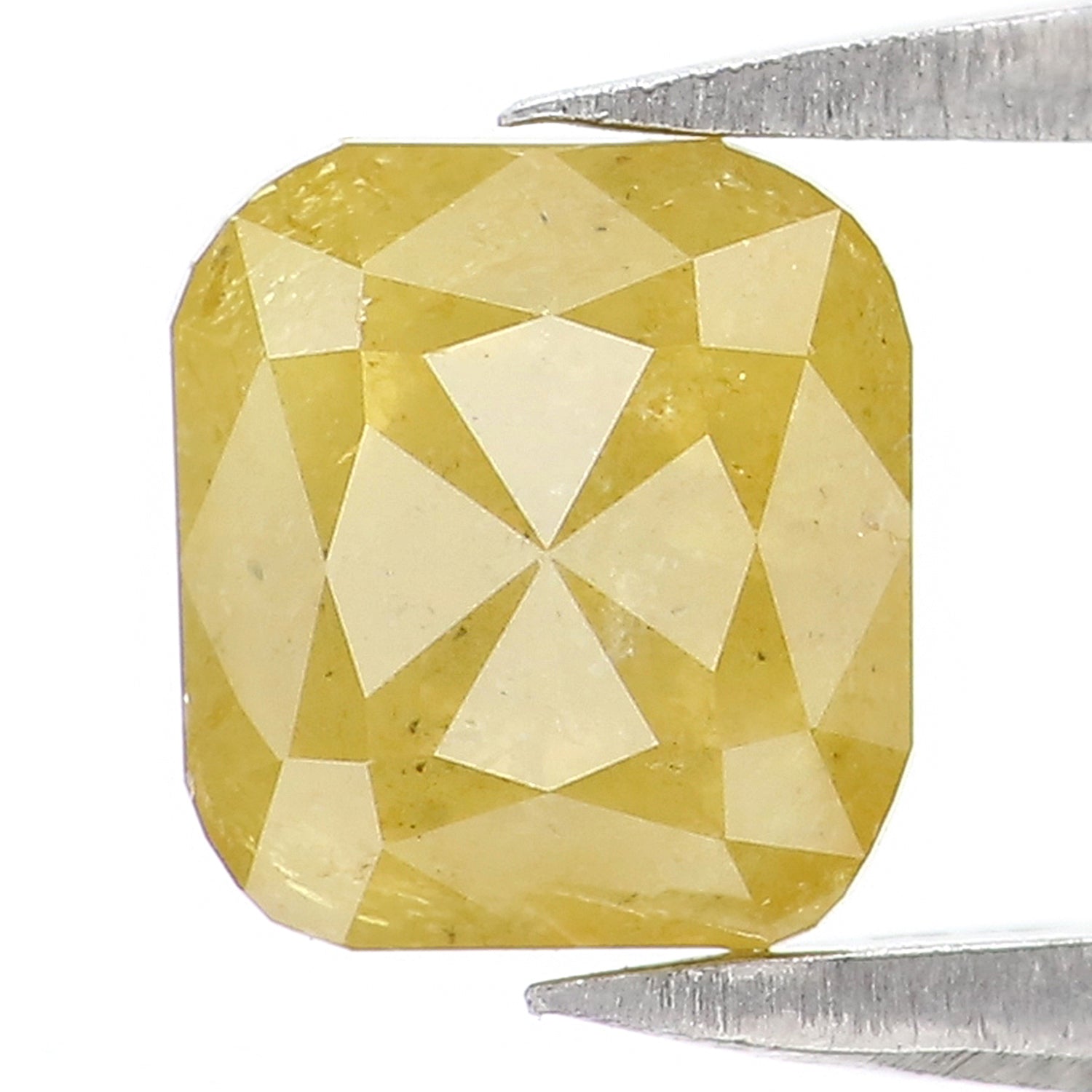 1.19 CT Natural Loose Cushion Shape Diamond Yellow Color Cushion Cut Diamond 5.80 MM Natural Yellow Diamond Cushion Rose Cut Diamond LQ9831
