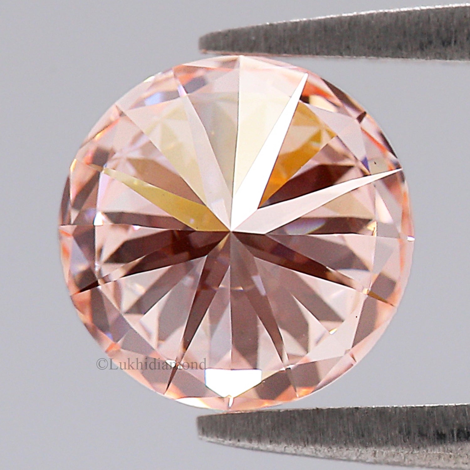 1.65 CT IGI Certified Round Brilliant Cut Fancy Intense Pink Color VS2 Clarity Diamond Lab Grown Diamond Lab Created Round CVD Diamond L3584