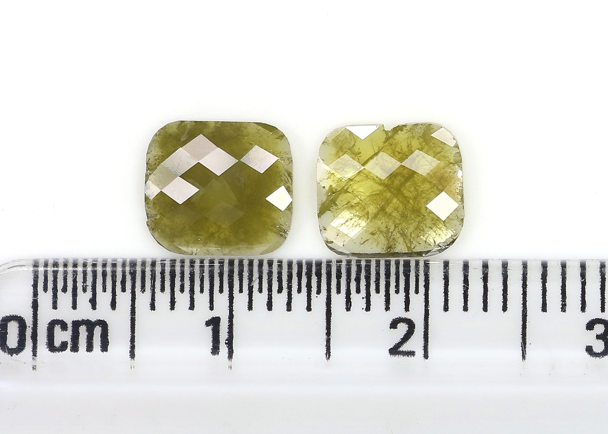 2.01 CT Natural Loose Cushion Shape Diamond Yellow Color Cushion Rose Cut Diamond 7.55 MM Natural Cushion Shape Yellow Color Diamond LQ2993