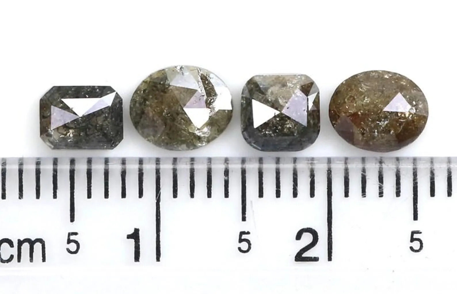 1.98 Ct Natural Loose Mix Shape Diamond Salt And Pepper Mix Shape Diamond 4.60 MM Natural Loose Gray Color Mix Shape Rose Cut Diamond NQ8428