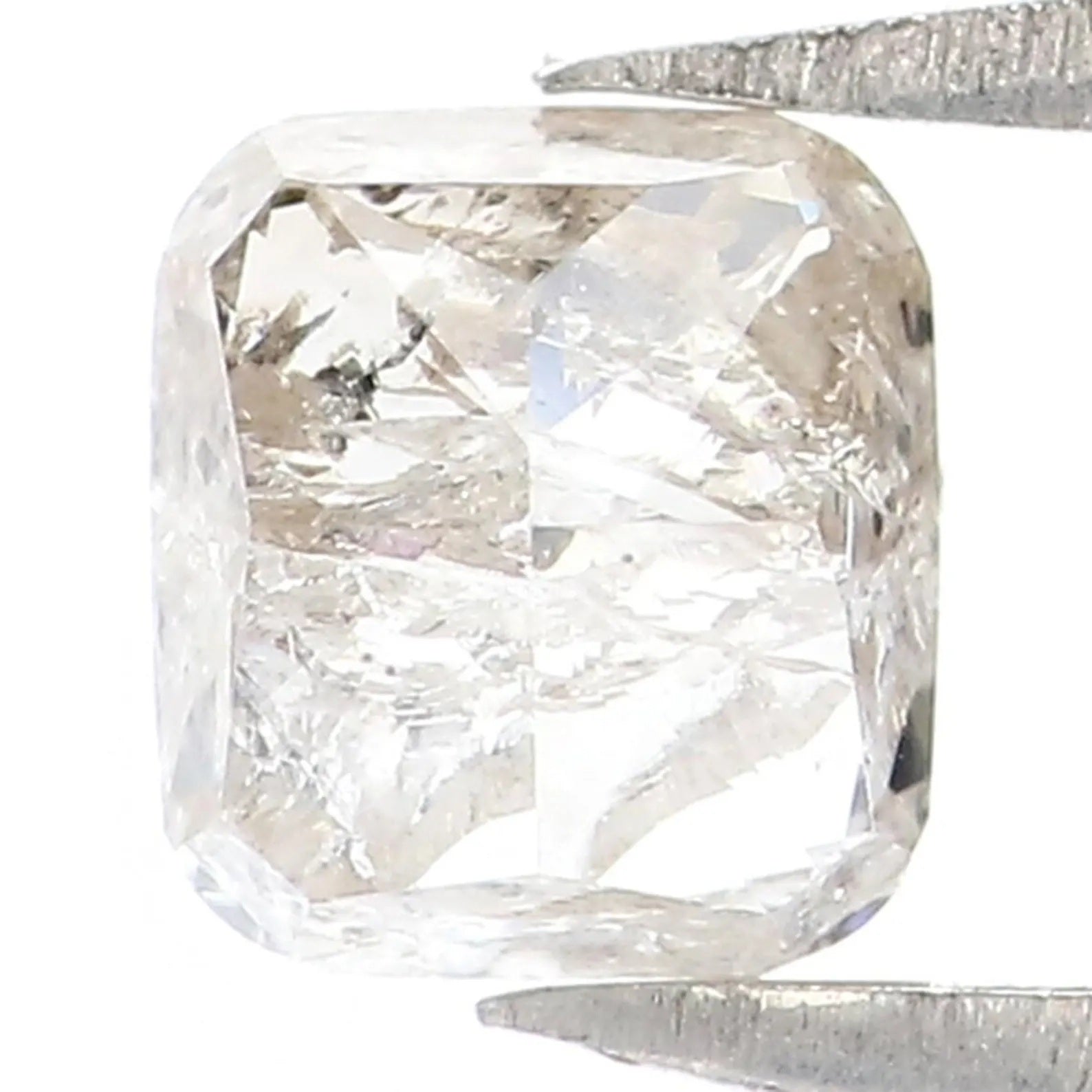 0.83 Ct Natural Loose Cushion Shape Diamond Yellow Color Cushion Diamond 4.90 MM Natural Grey Color Cushion Brilliant Cut Diamond NQB7398