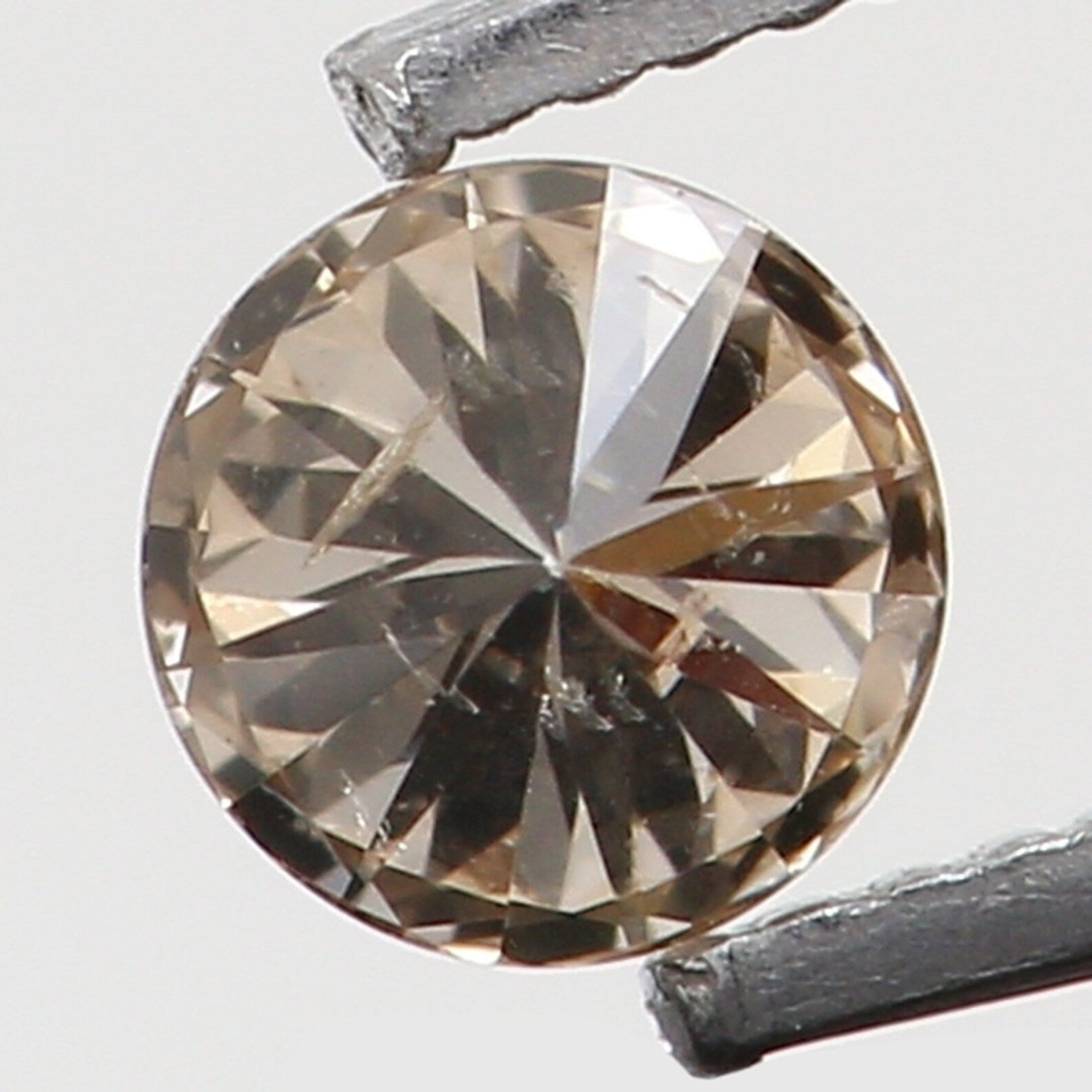 0.07 Ct Natural Loose Diamond Round Brown Color I1 Clarity 2.60 MM N7522
