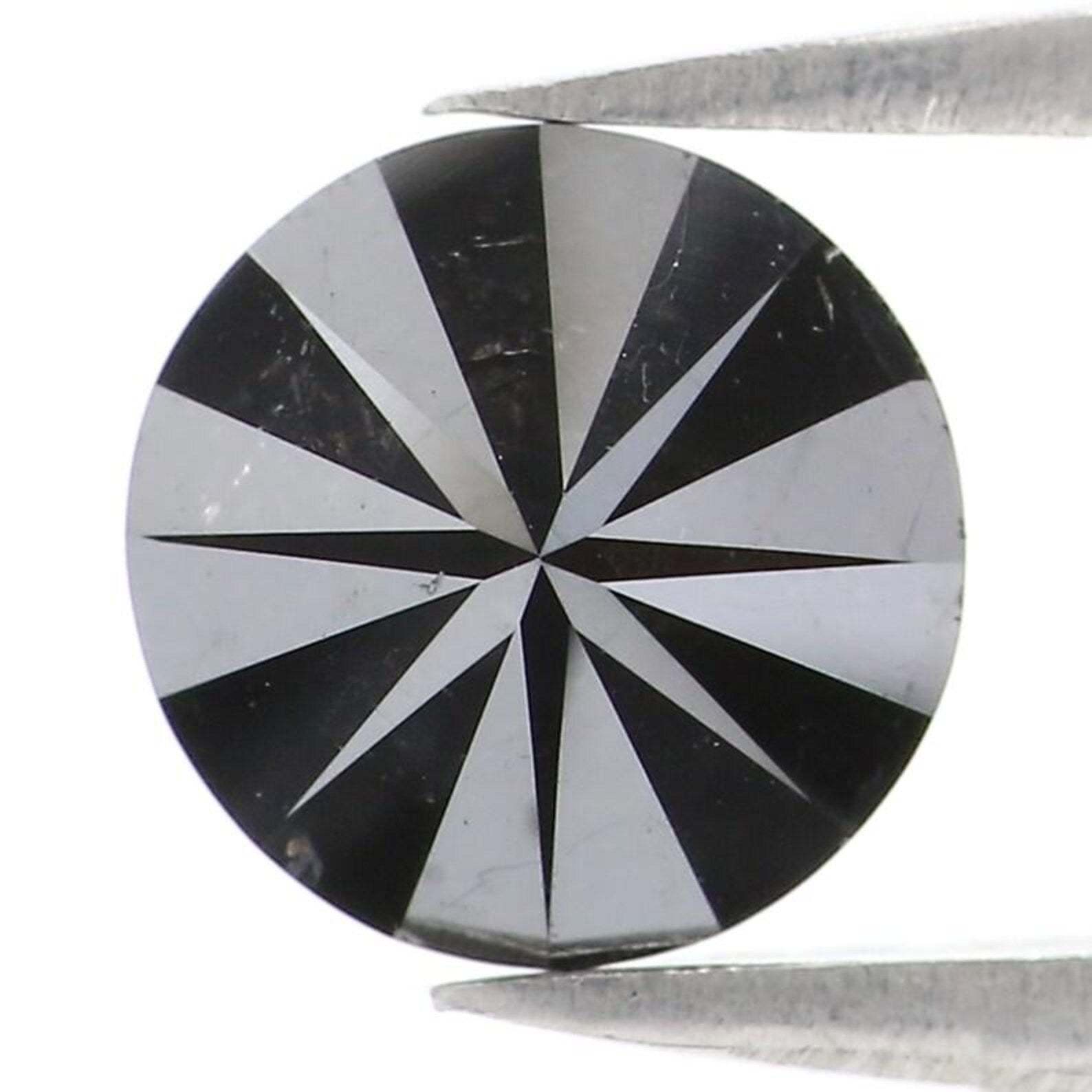 1.65 CT Natural Loose Round Shape Diamond Black Color Round Diamond 7.25 MM Natural Diamond Black Color Round Brilliant Cut Diamond NQ277