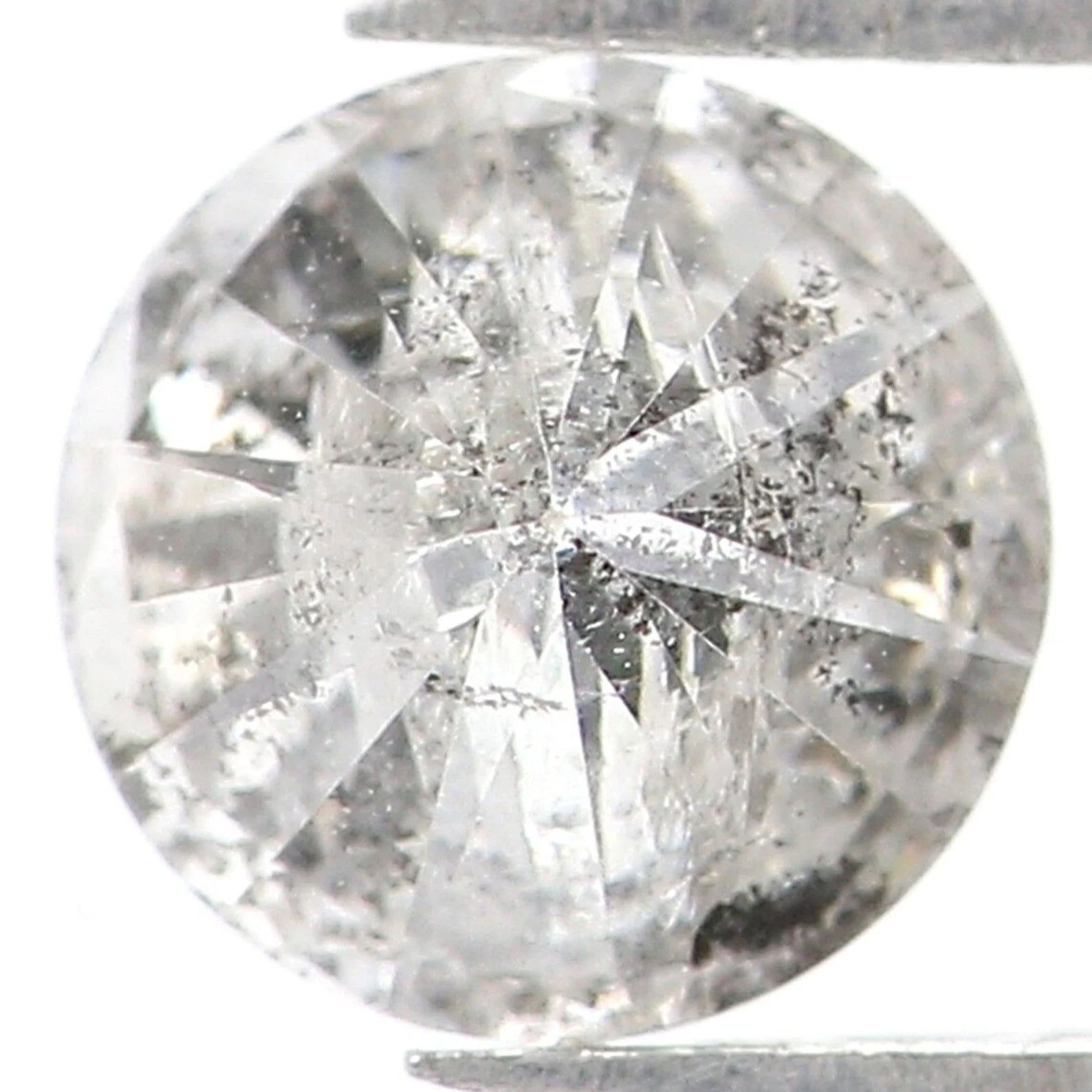 0.54 CT Natural Loose Round Brilliant Cut Diamond Salt And Pepper Diamond 5.05 MM Natural Loose Black Grey Color Round Cut Diamond NQ1830