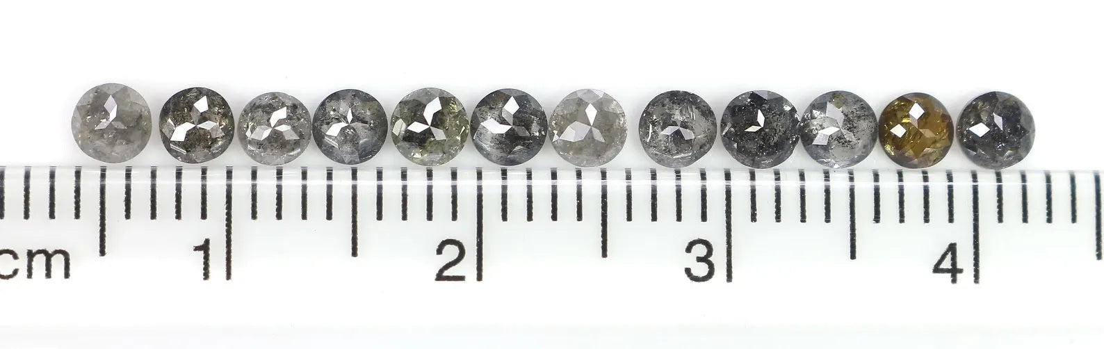 1.80 CT Natural Loose Round Shape Diamond Salt And Pepper Round Cut Diamond 3.00 MM Natural Black Grey Color Round Rose Cut Diamond NQ8070