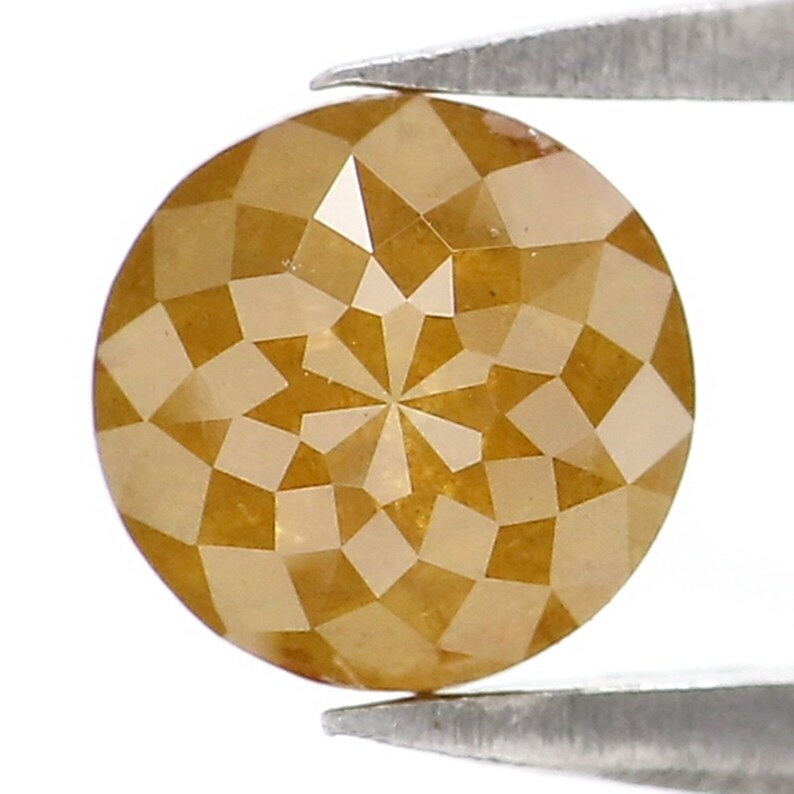 0.80 CT Natural Loose Round Rose Cut Diamond Yellow Color Round Shape Diamond 5.40 MM Natural Loose Diamond Round Rose Cut Diamond NQ9988