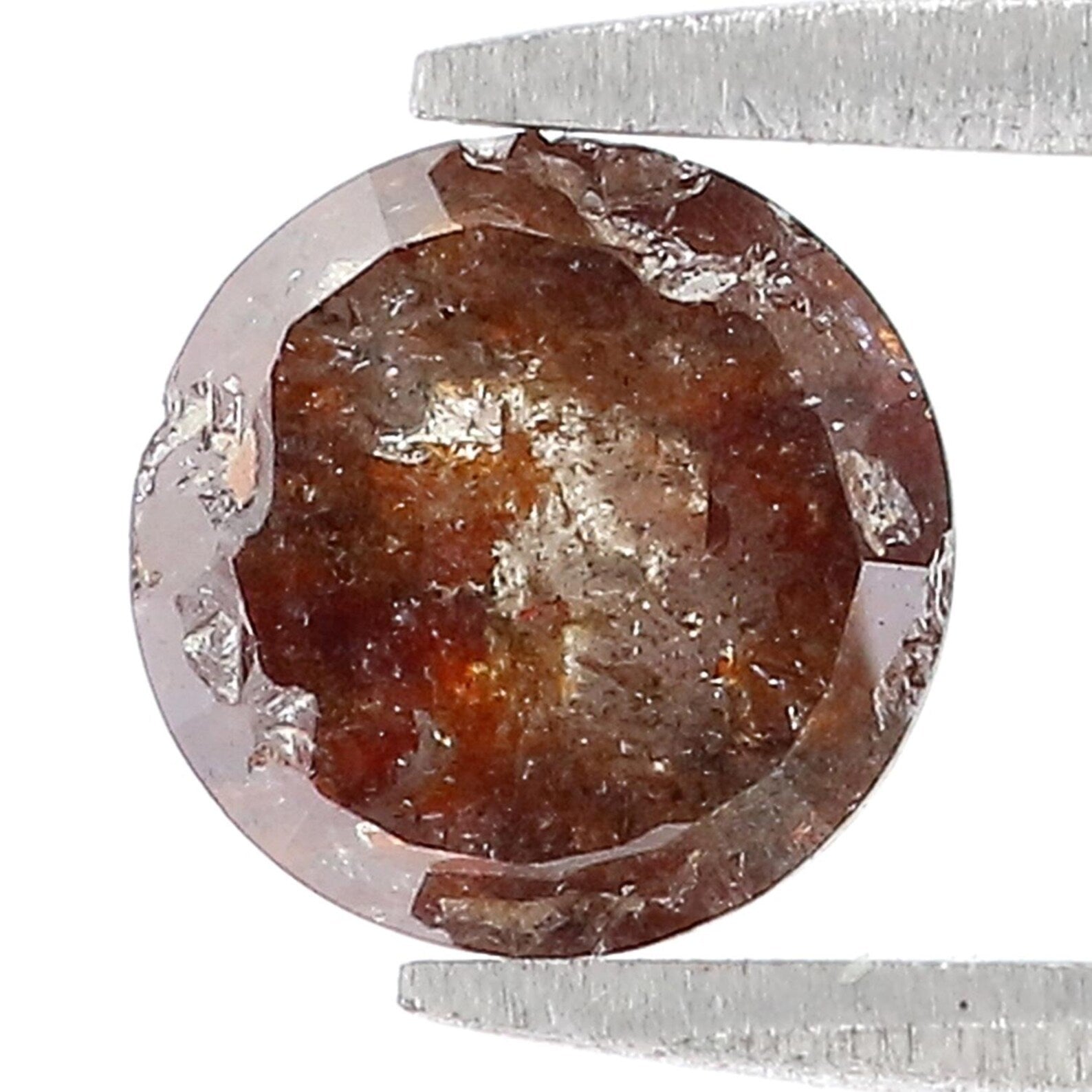 1.76 Ct Natural Loose Round Rose Cut Diamond Brown Color Round Shape Diamond 6.90 MM Natural Loose Brown Color Round Rose Cut Diamond NQ7176