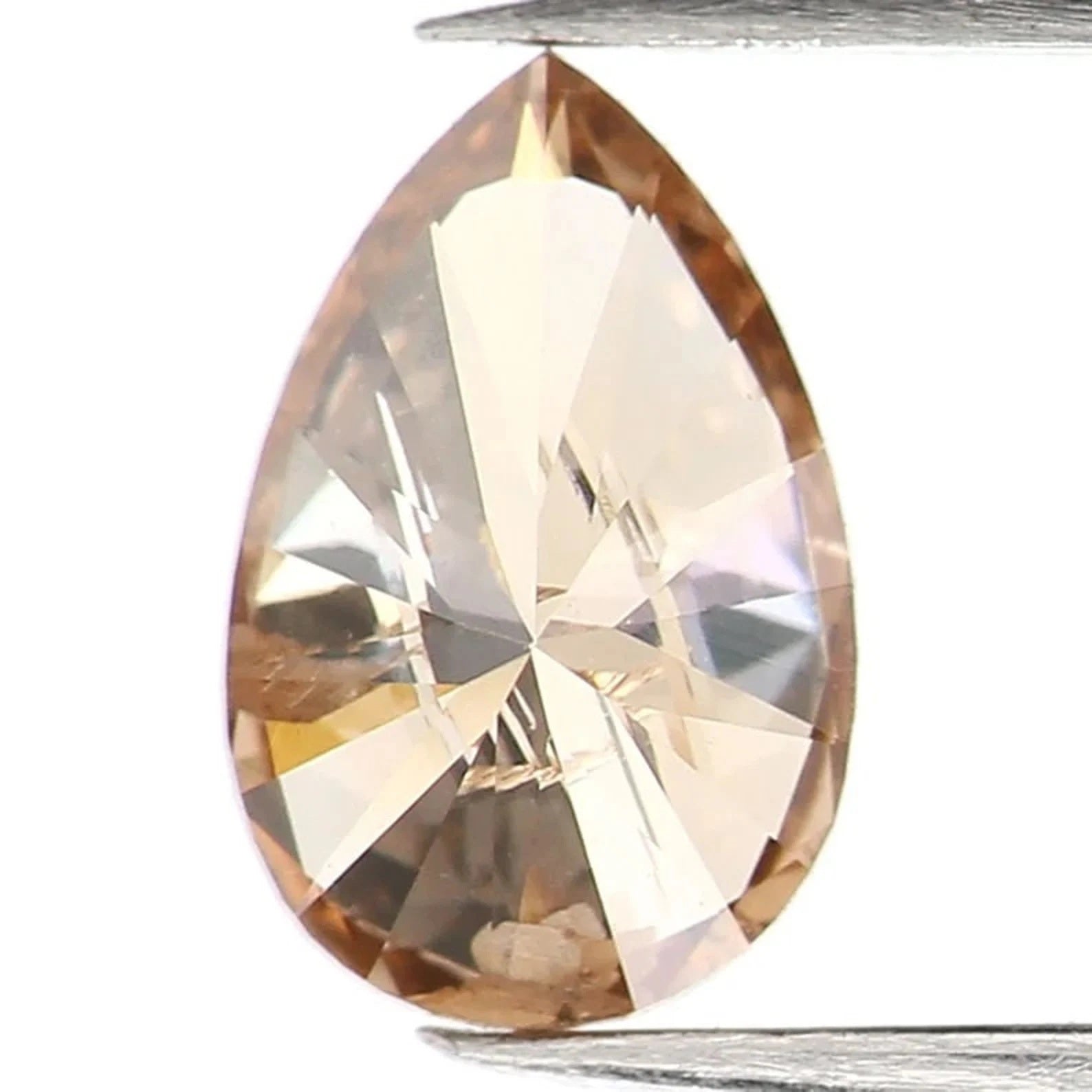 0.38 Ct Natural Loose Pear Shape Diamond Brown Color Pear Cut Diamond 6.00 MM Natural Diamond Brown Color Pear Brilliant Cut Diamond NQ1249
