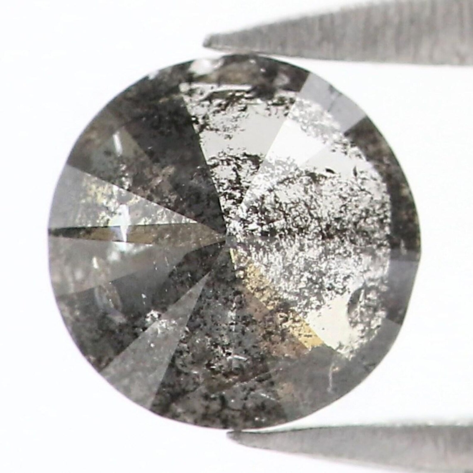 0.32 CT Natural Loose Round Shape Diamond Salt And Pepper Round Diamond 4.70 MM Natural Black Grey Color Round Brilliant Cut Diamond NQ9500