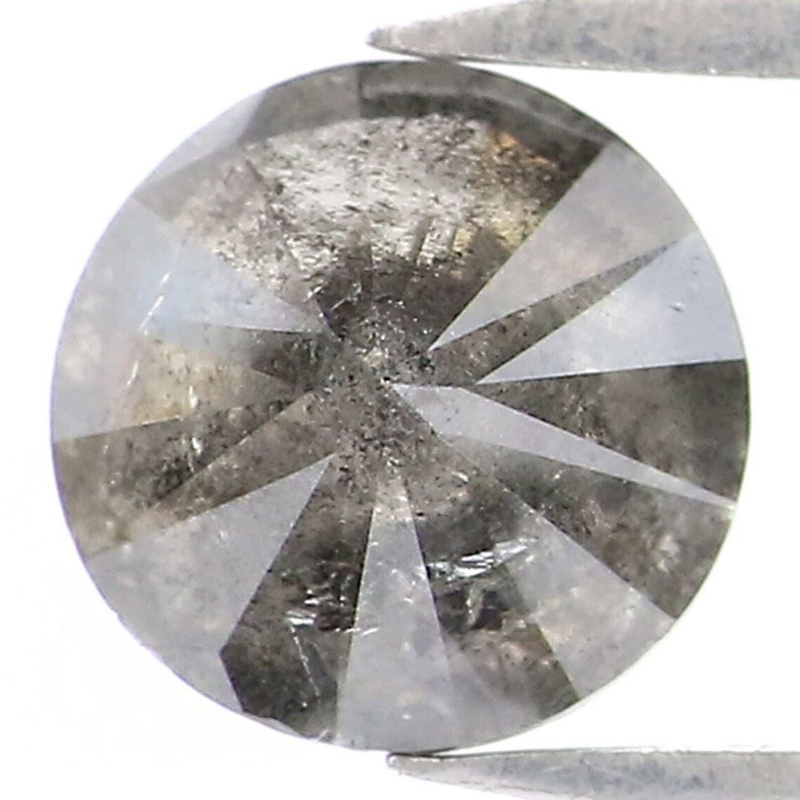 0.90 CT Natural Loose Round Shape Diamond Salt And Pepper Round Diamond 5.90 MM Natural Black Grey Color Round Brilliant Cut Diamond NQ9076