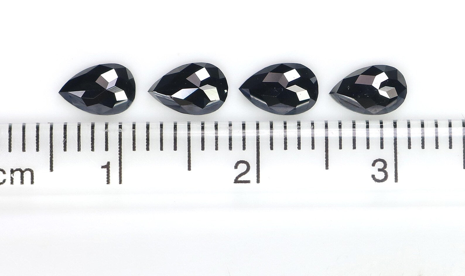 1.13 CT Natural Loose Pear Shape Diamond Black Color Pear Cut Diamond 5.90 MM Natural Loose Diamond Black Color Pear Rose Cut Diamond NQ2242