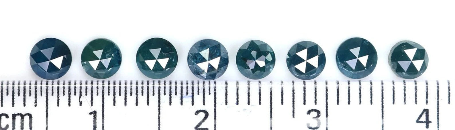 1.89 Ct Natural Loose Round Shape Diamond Blue Color Round Diamond 3.45 MM Natural Loose Diamond Blue Color Round Rose Cut Diamond NQ2089