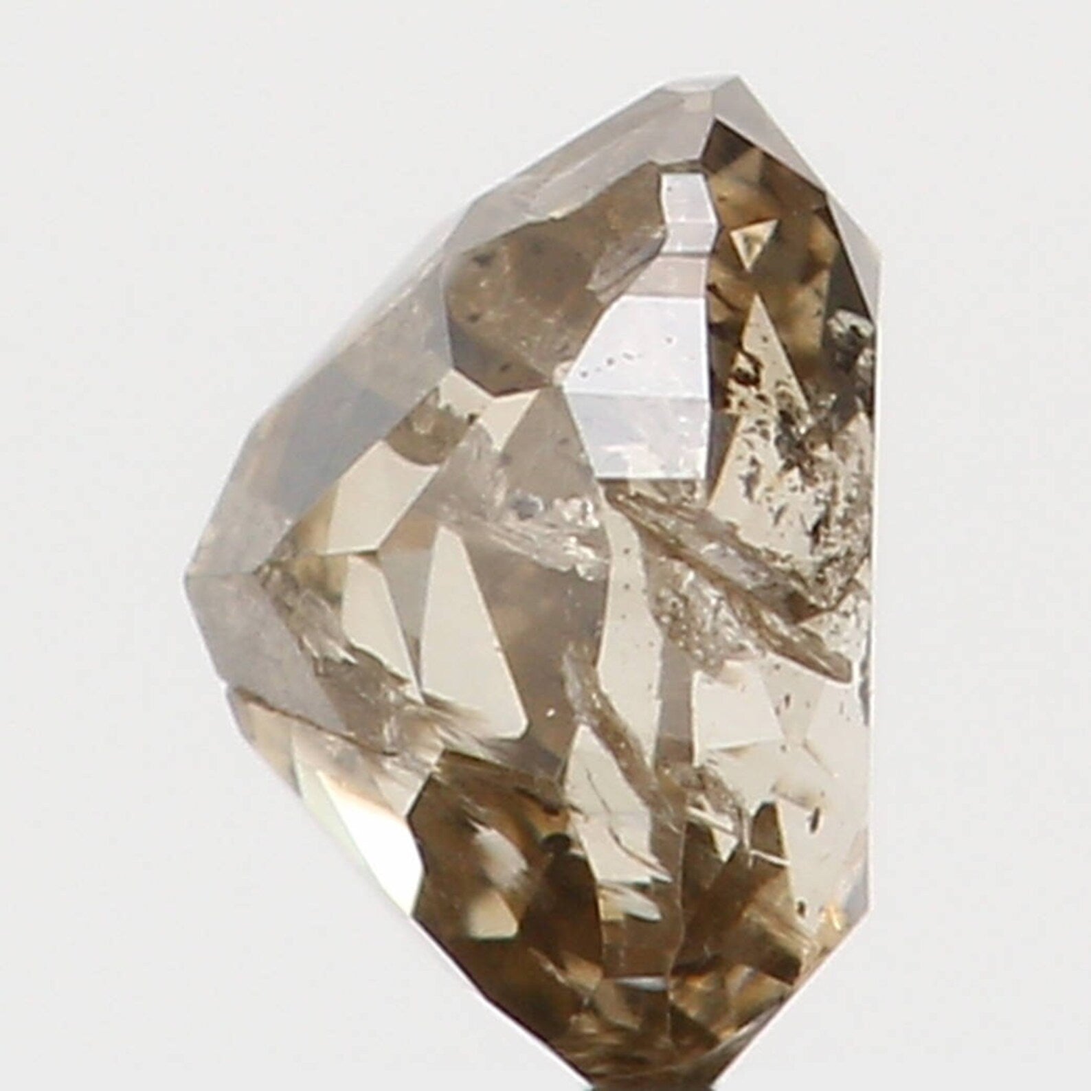 0.18 Ct Natural Loose Diamond Oval Brown Color I1 Clarity 3.40 MM N7334
